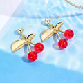 18K Gold-Plated Cherry Earrings