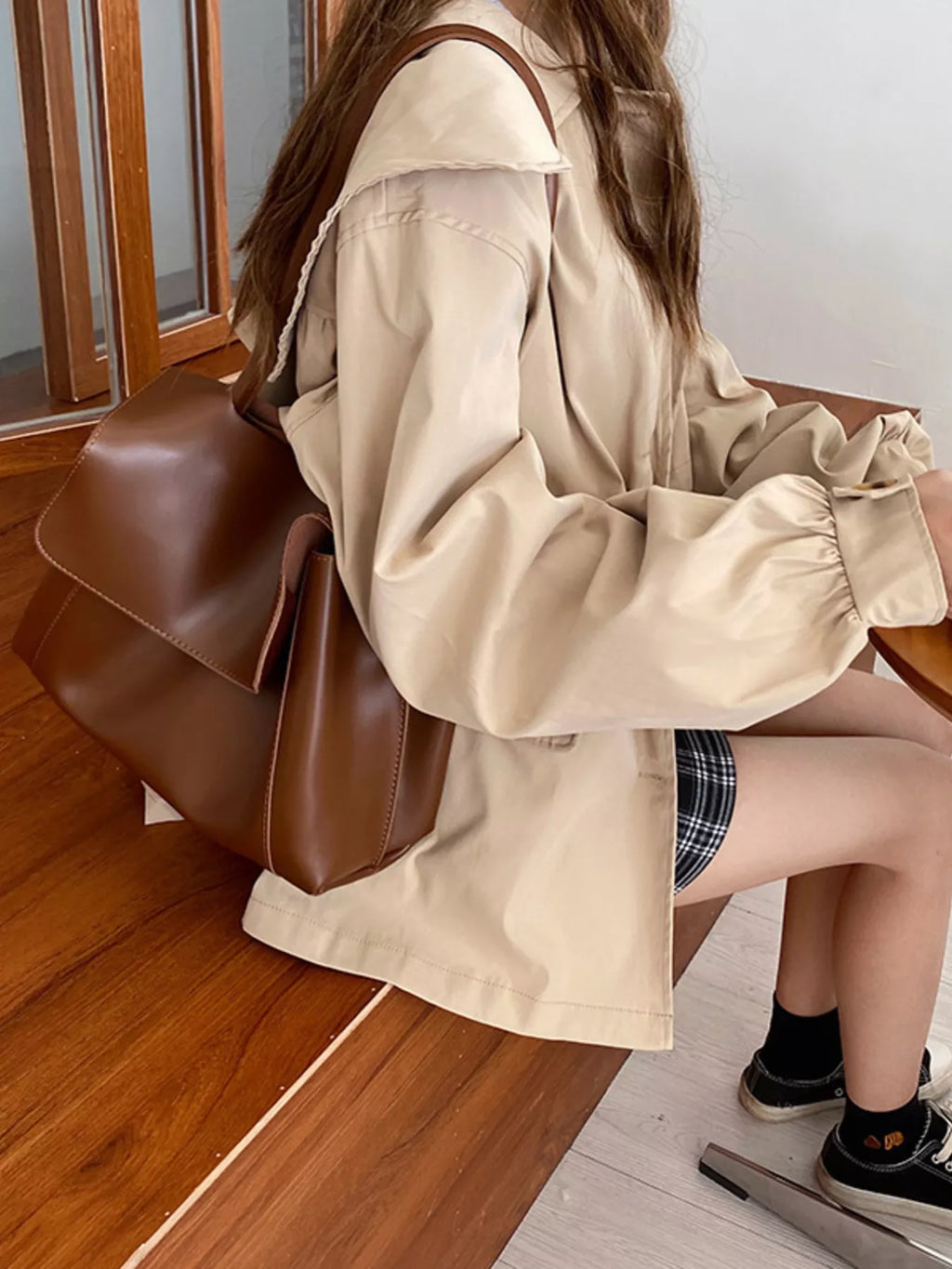 Flap Closure Crossbody Bag