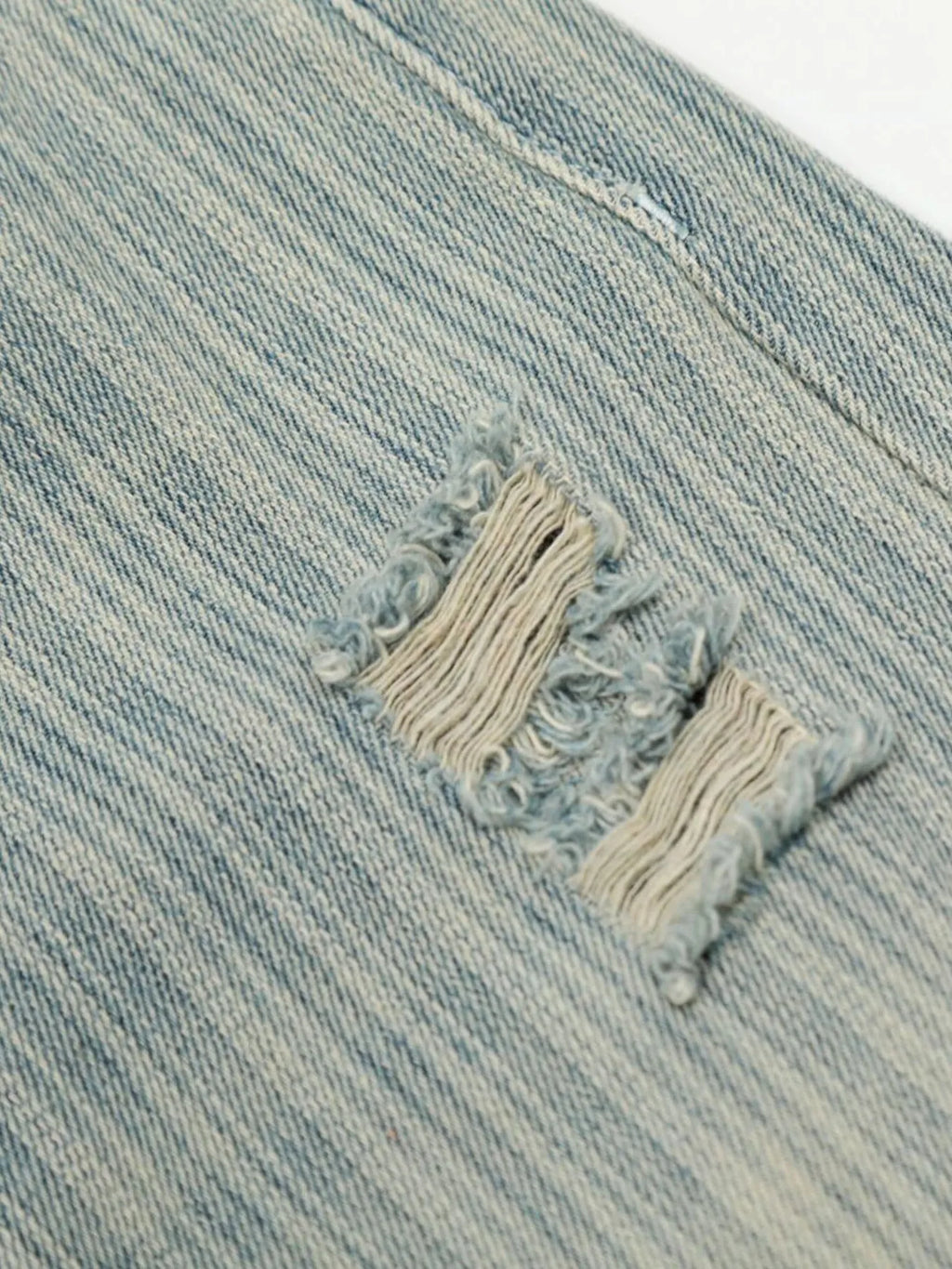 Men's Washed Pinstripe Wide Leg Jeans