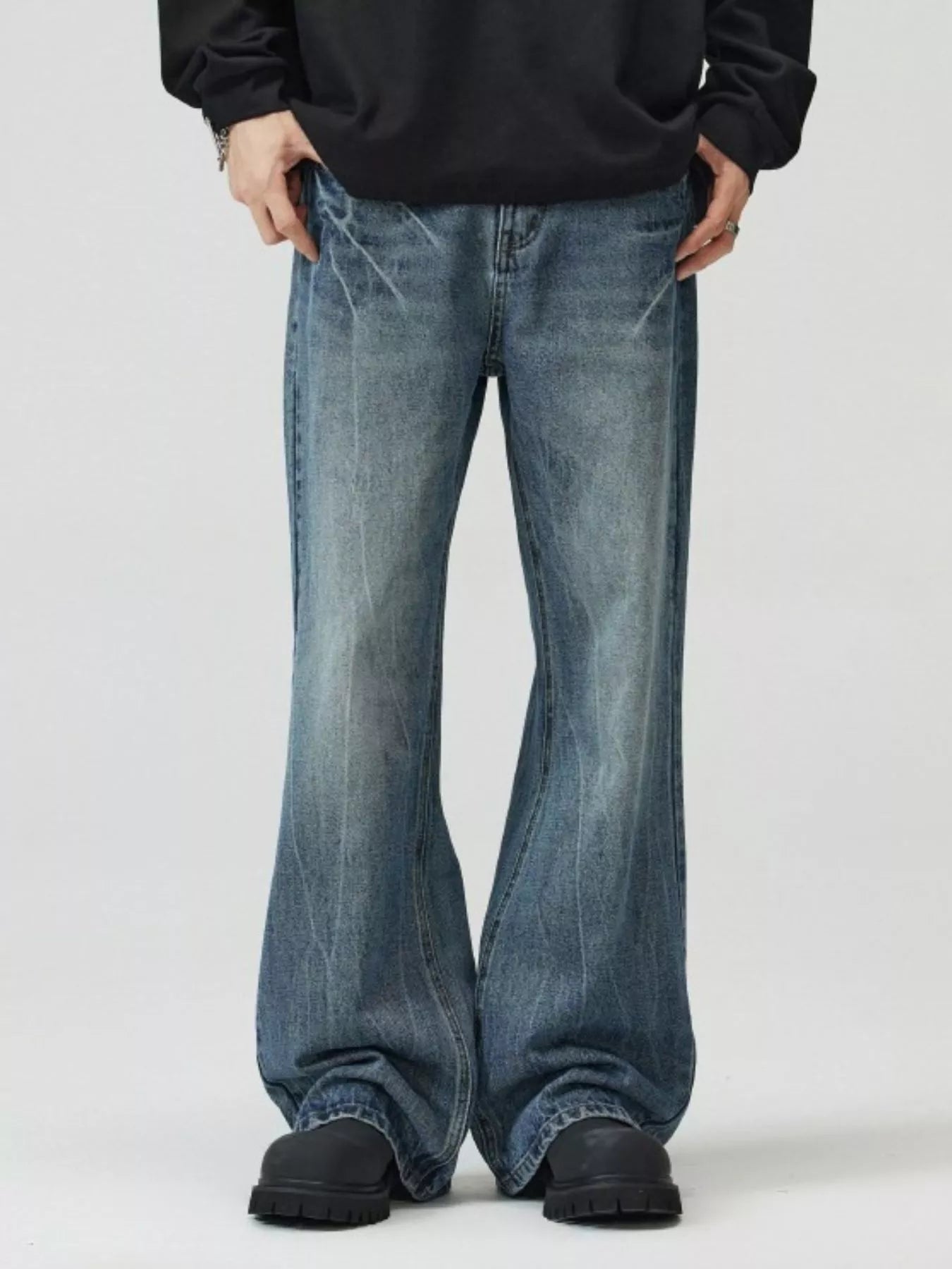 Men's Full Size Wide Leg Jeans Plus Size