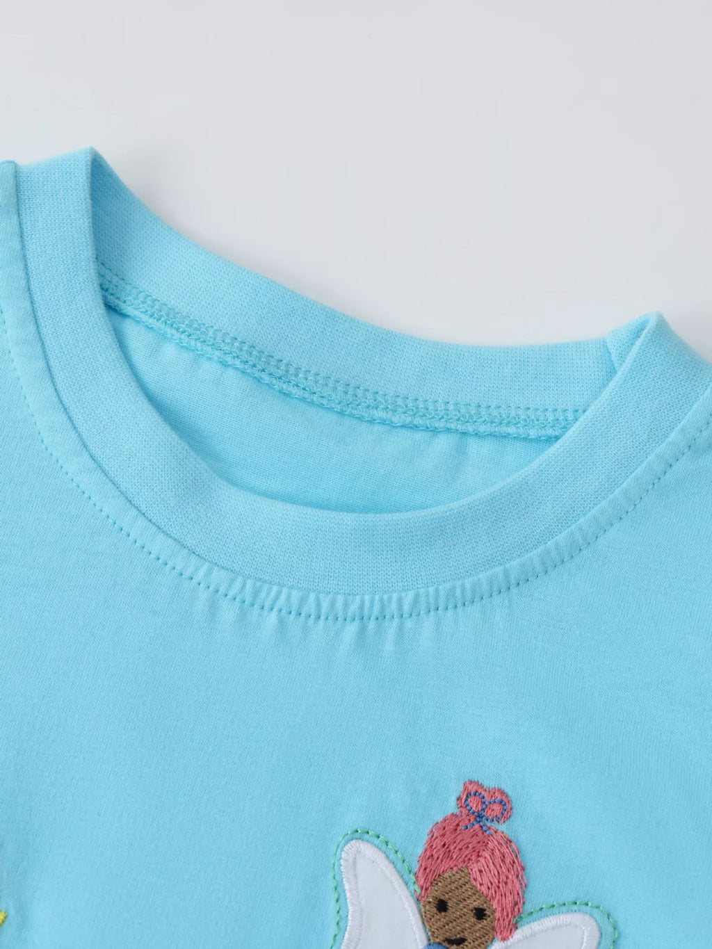 Children's Embroidered Round Neck T-Shirt