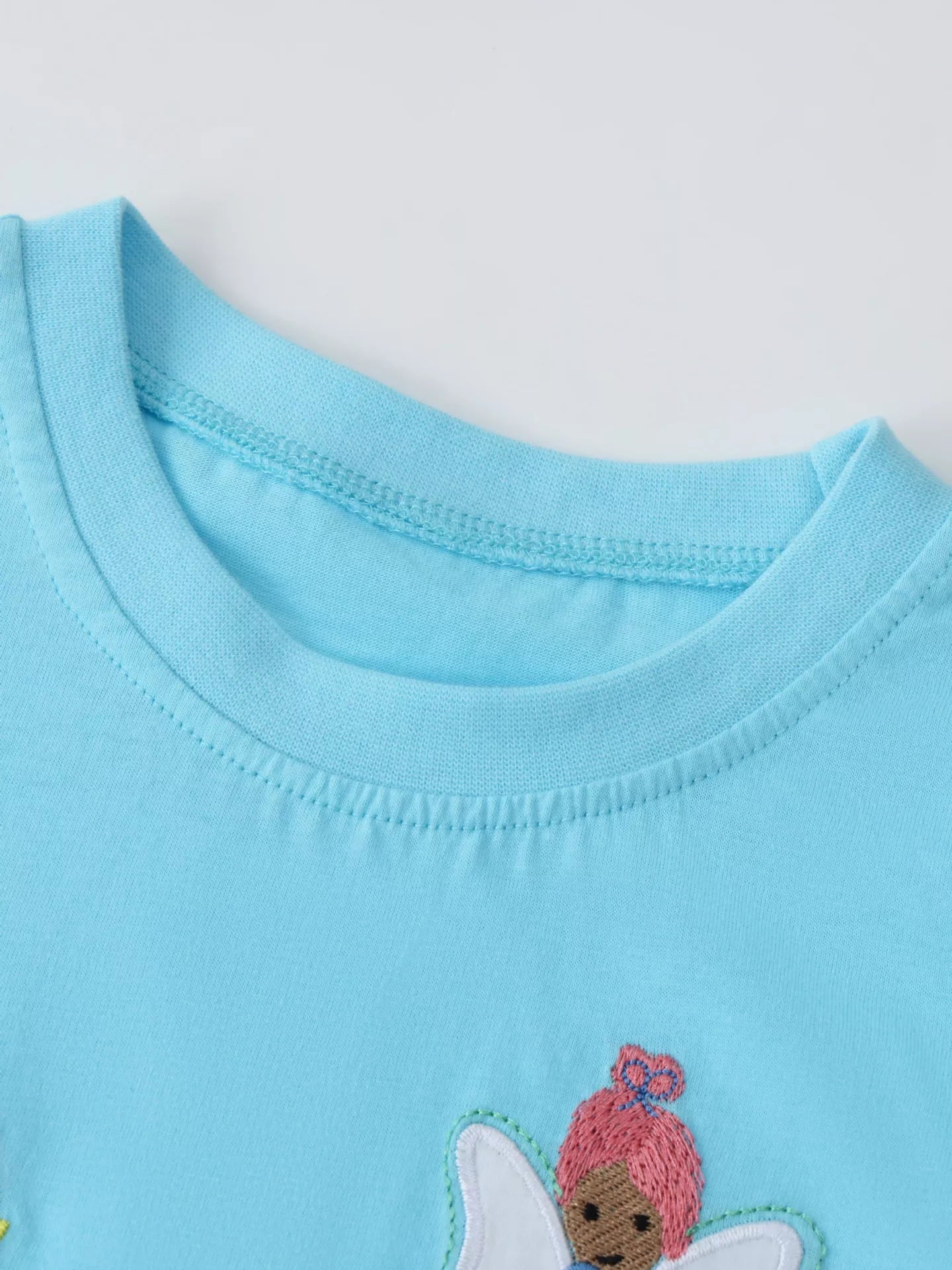 Children's Embroidered Round Neck T-Shirt