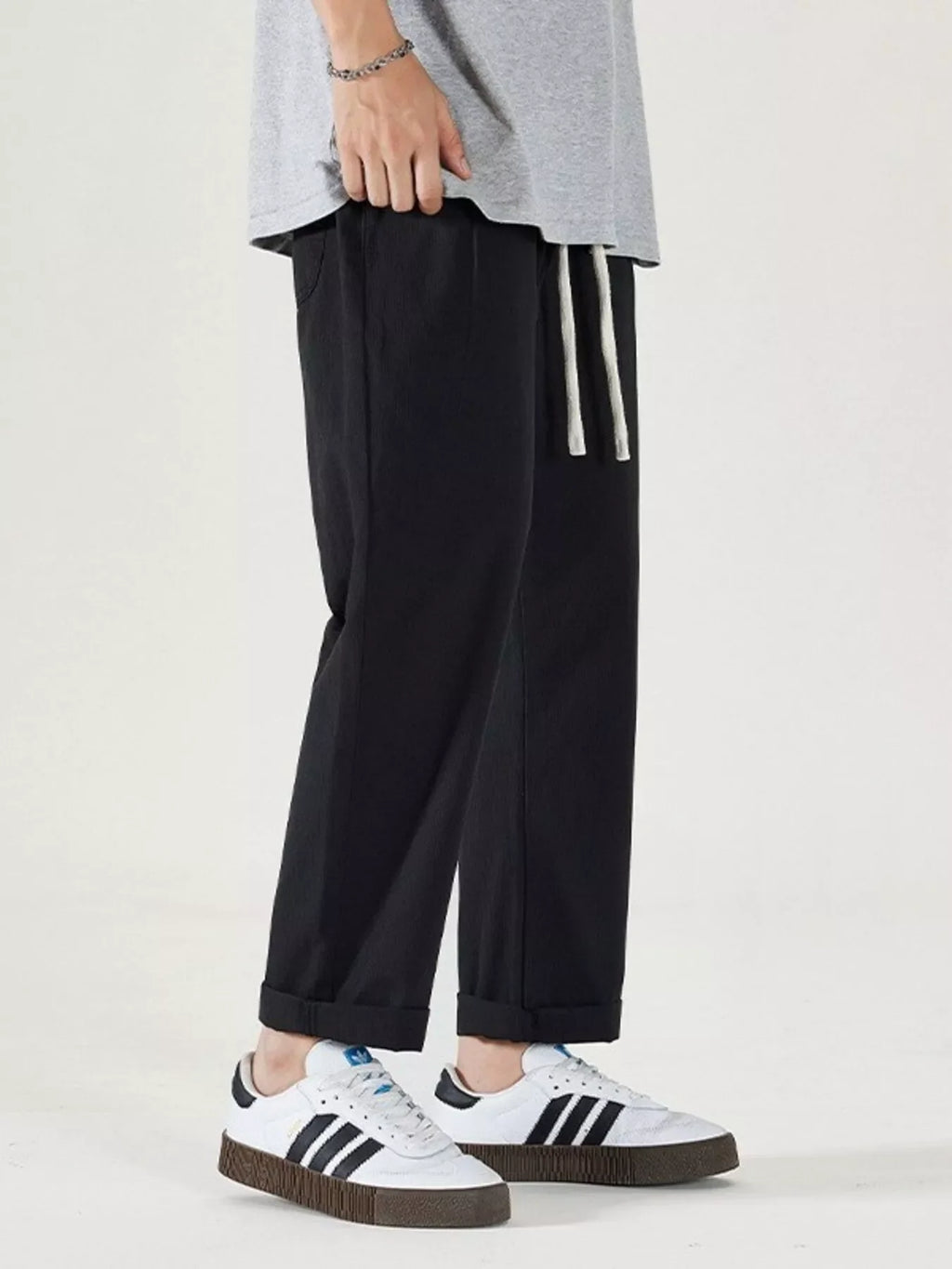 Men's Full Size Drawstring Wide Leg Pants Plus Size