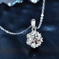 1 Carat Moissanite 925 Sterling Silver Pendant Necklace