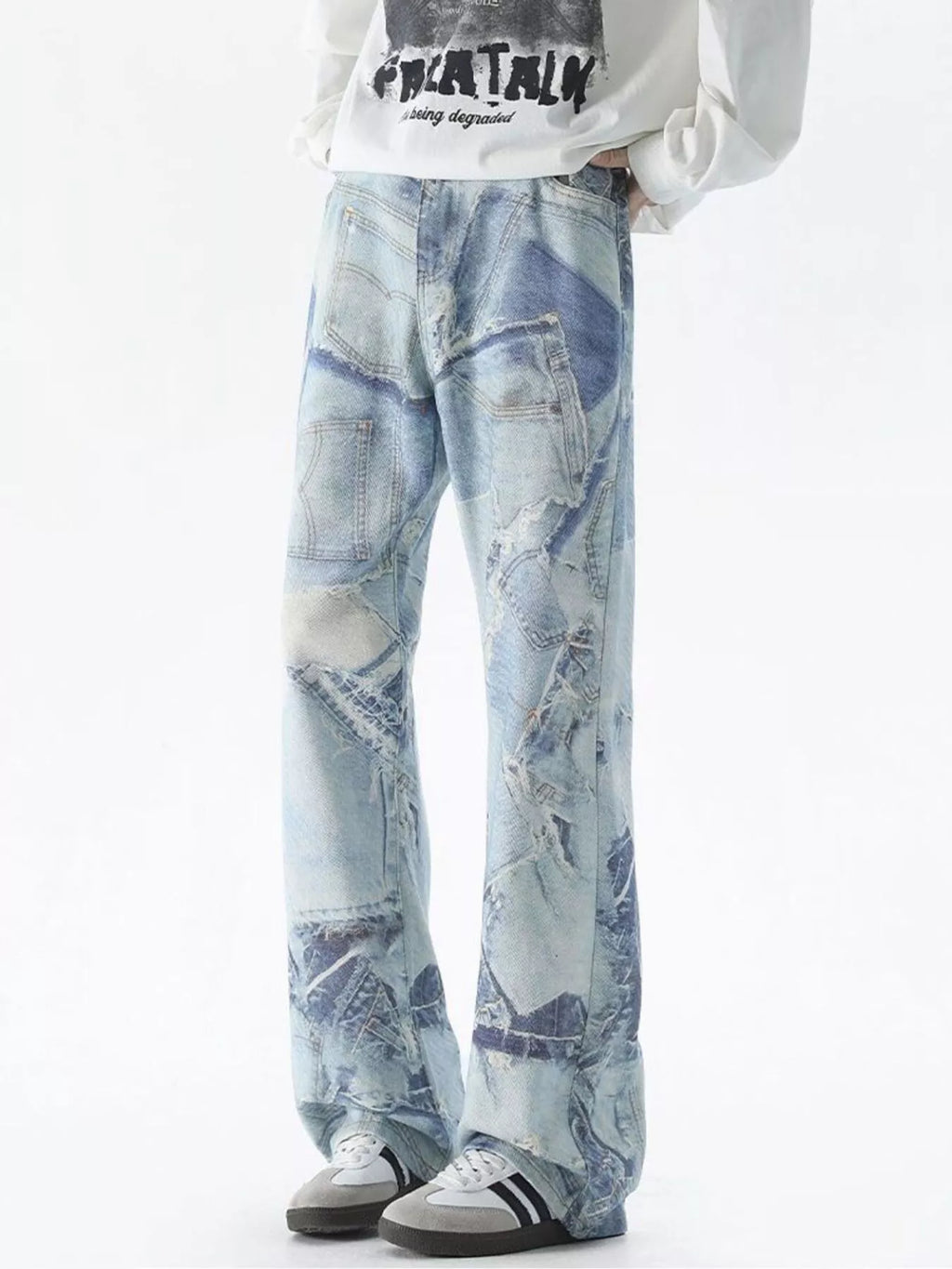 Men's Plus Size Wide Leg Jeans