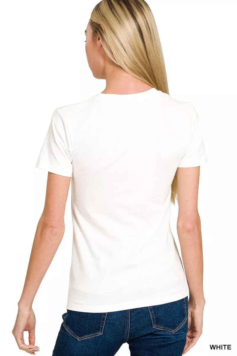 Zenana American Flag Tee