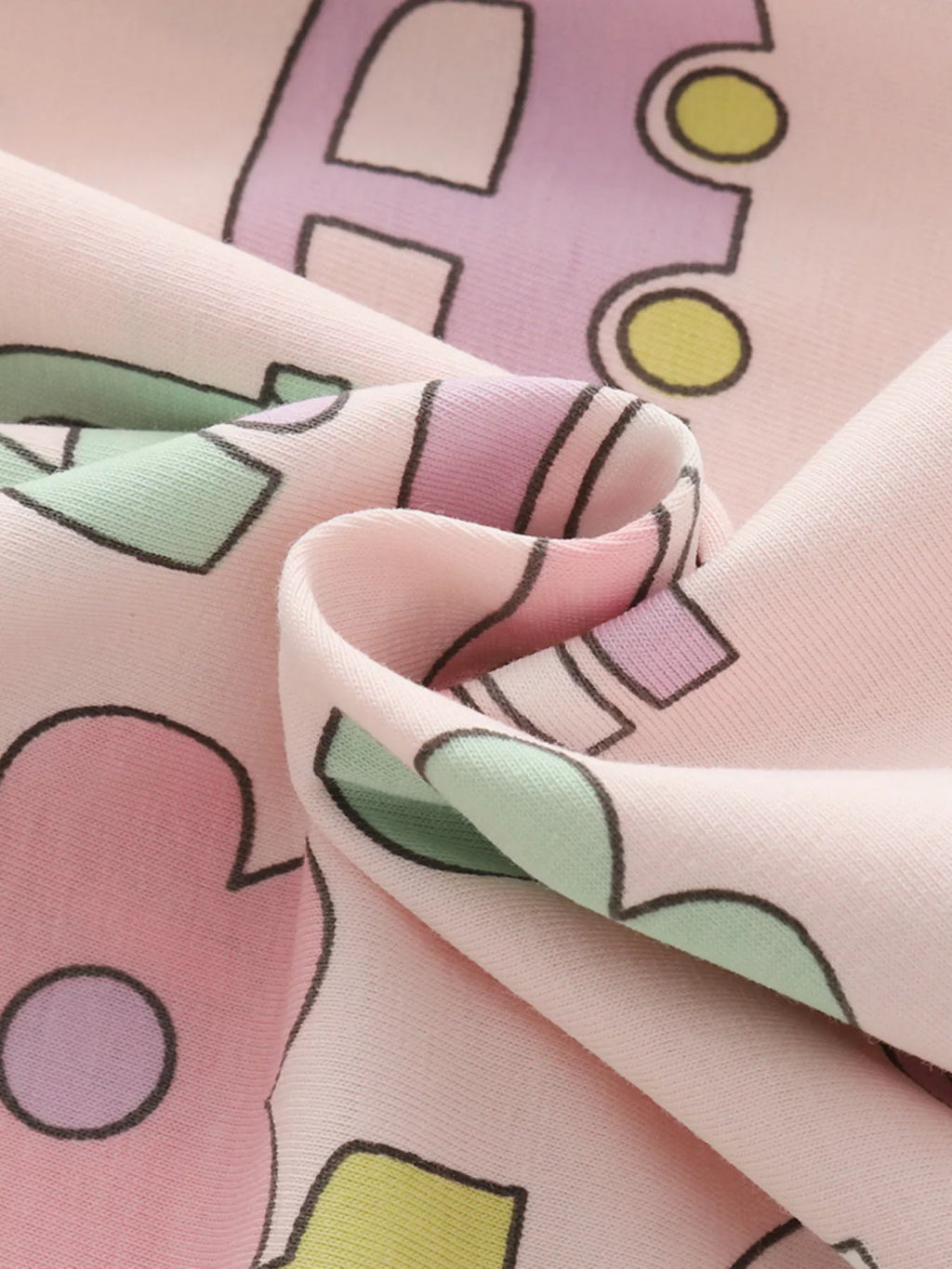 Children's Cute Cartoon Car Print Casual Dress