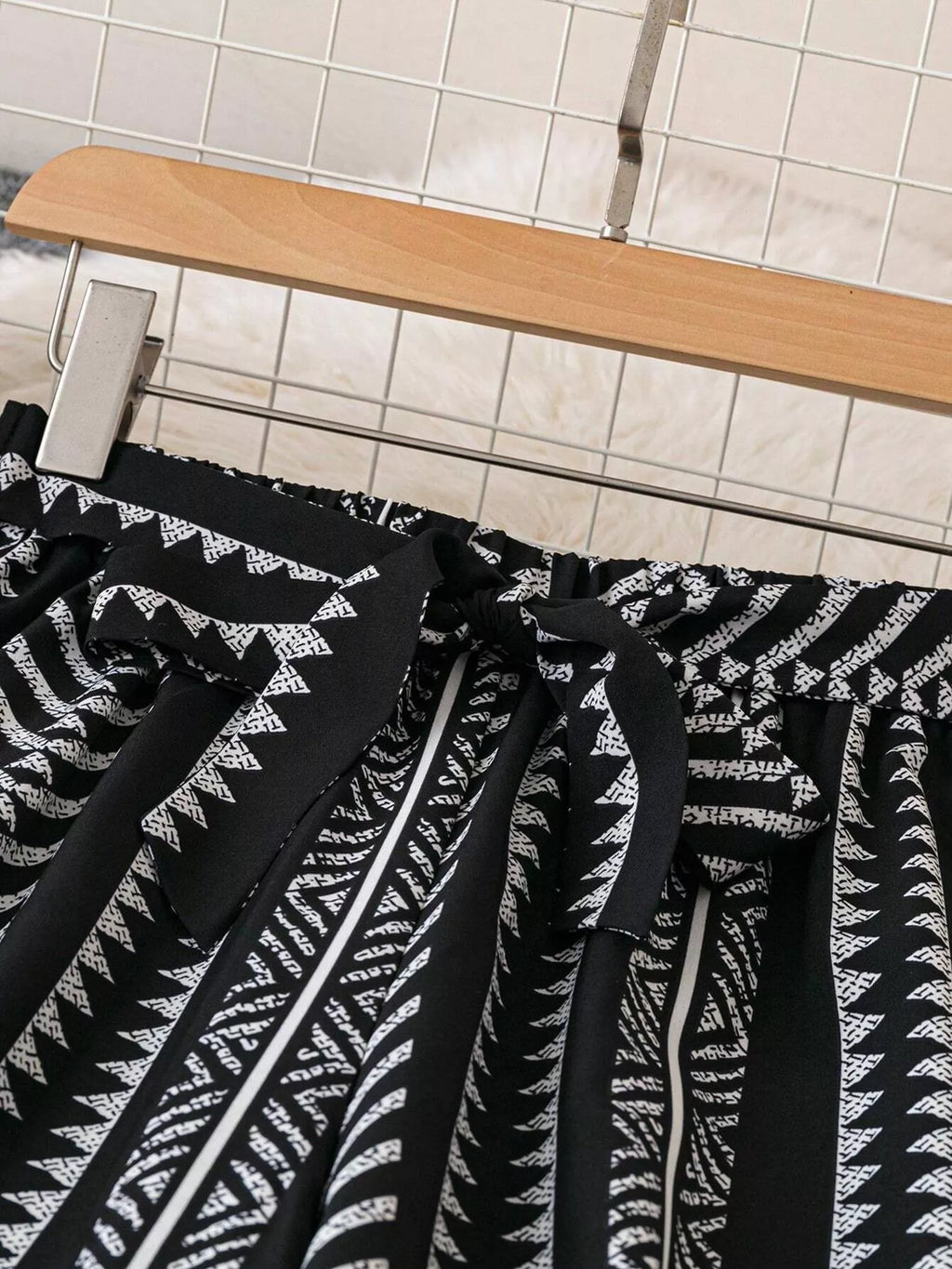 Boho Print Wide Leg Pants