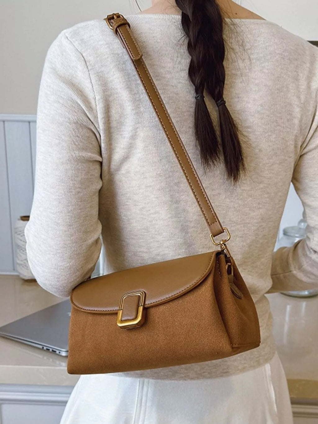 Buckle Flap Crossbody Bag