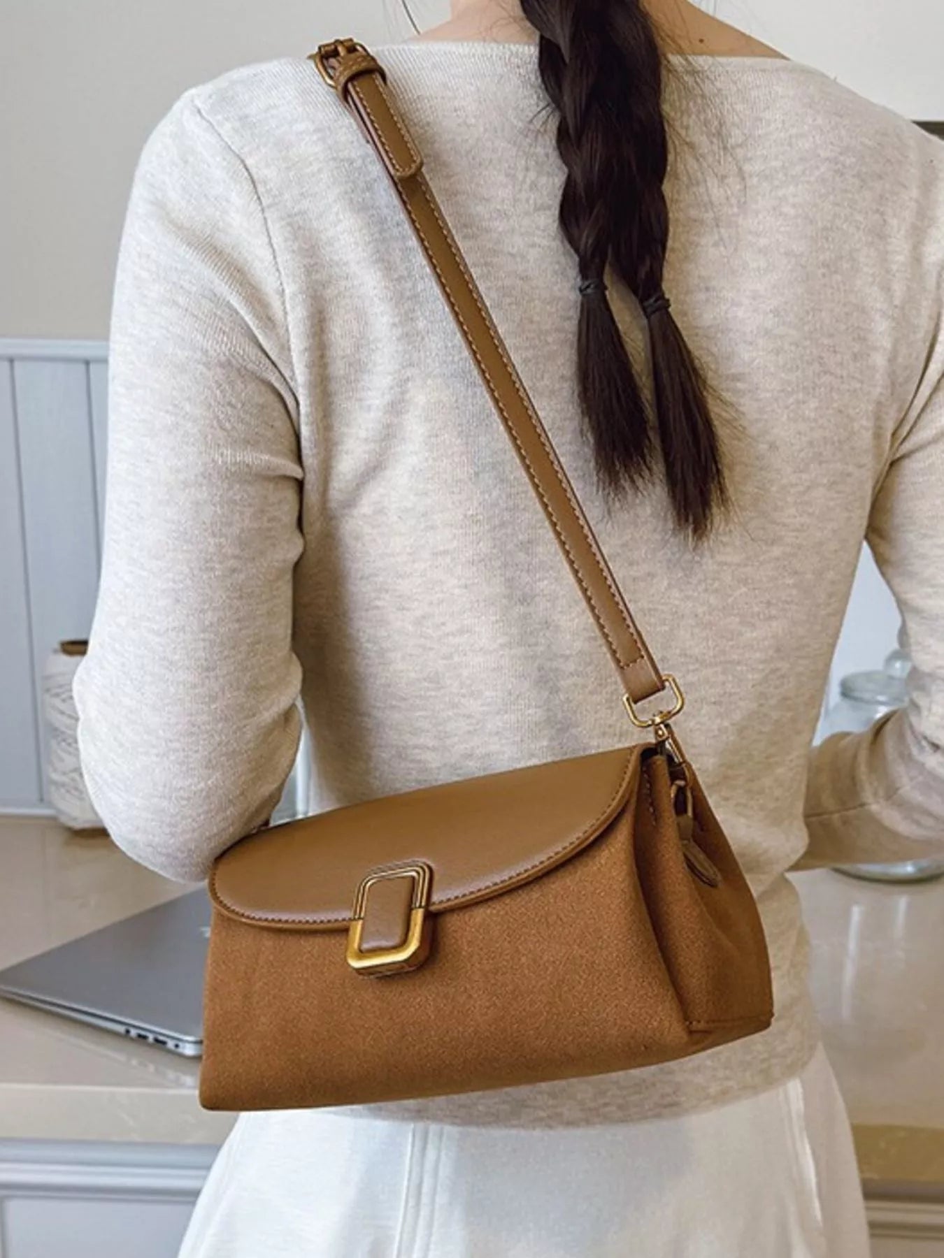 Buckle Flap Crossbody Bag