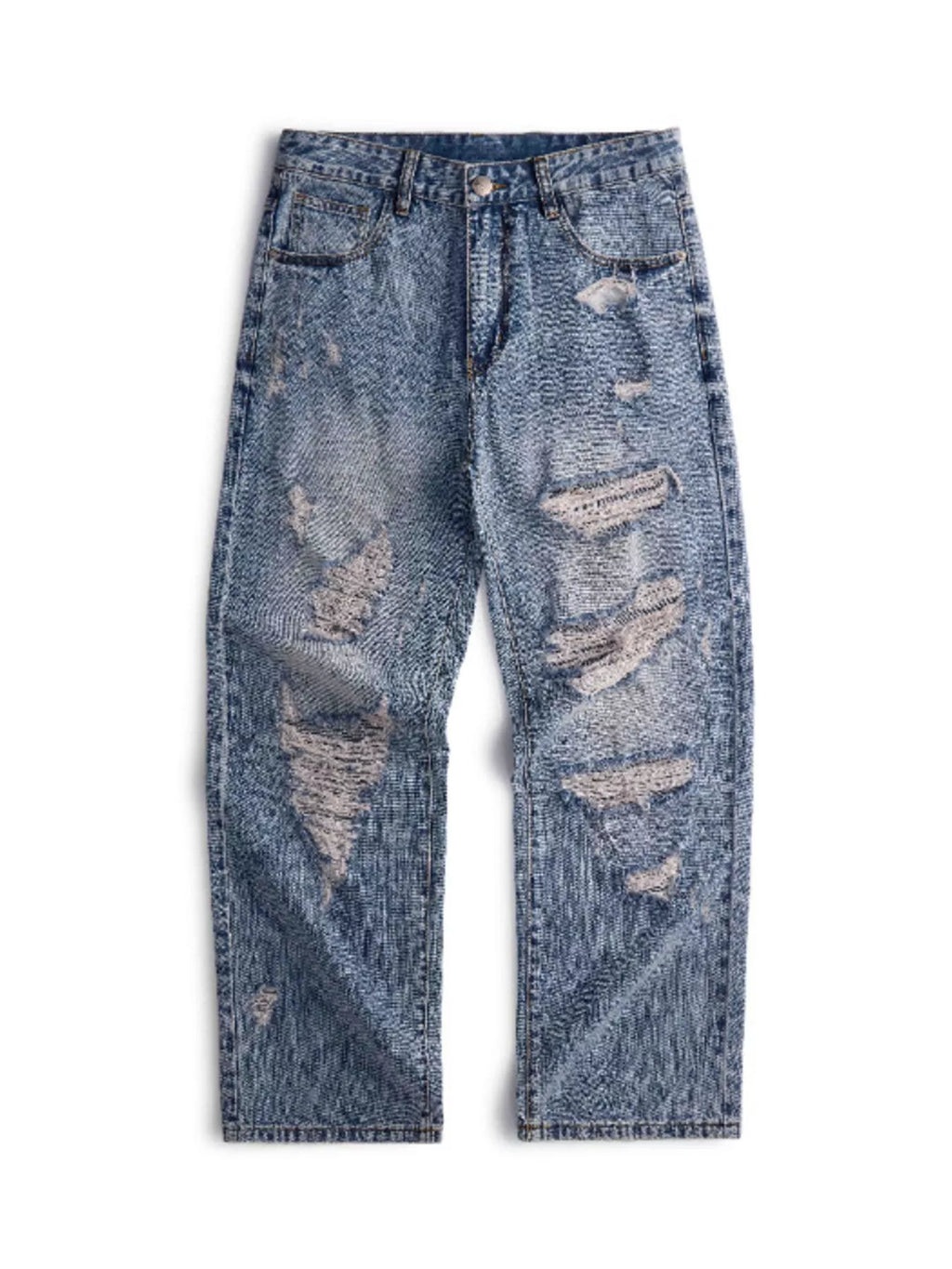 Men's Distressed Wide Leg Jeans
