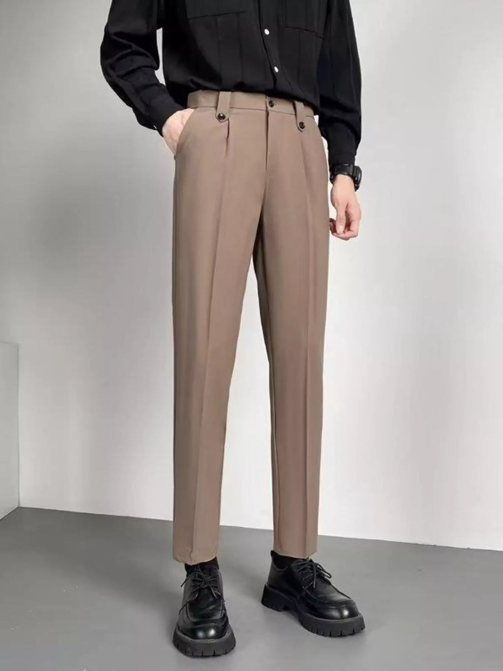 Men's Slim Fit Ankle-Length Dress Pants