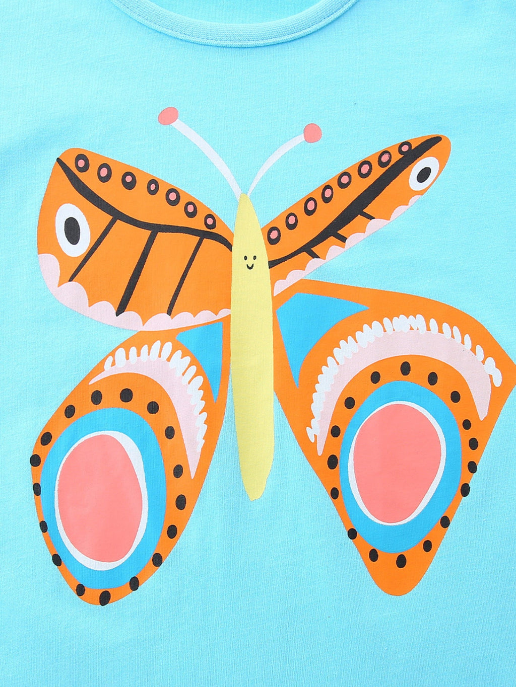 Children's Butterfly Graphic Short Sleeve T-Shirt