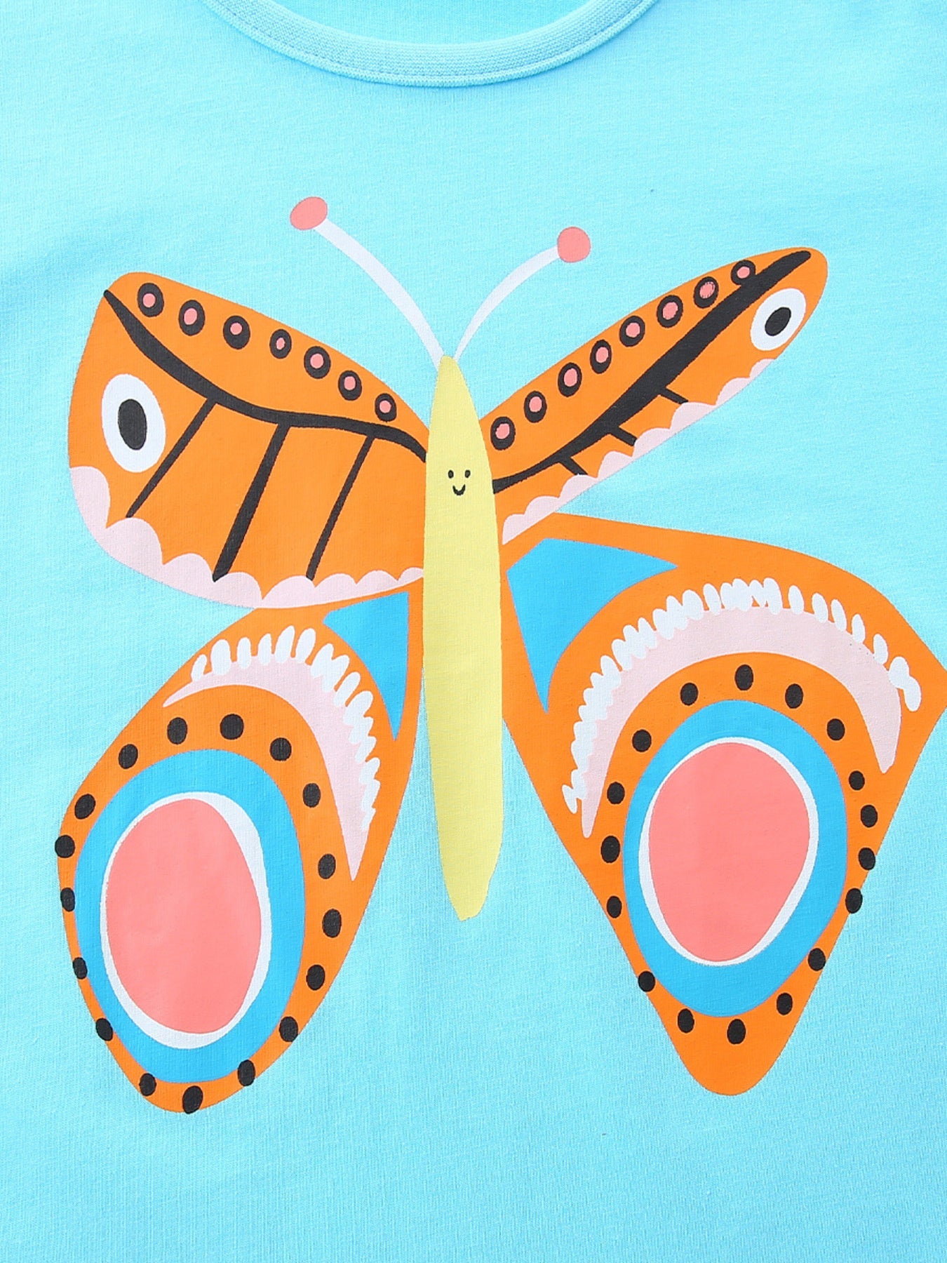 Children's Butterfly Graphic Short Sleeve T-Shirt
