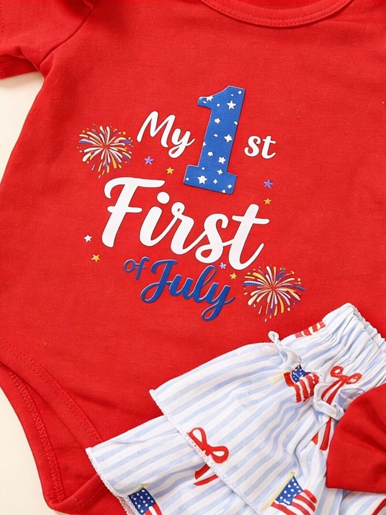 Children's My First 4th of July Bodysuit & Skort & Headband Set
