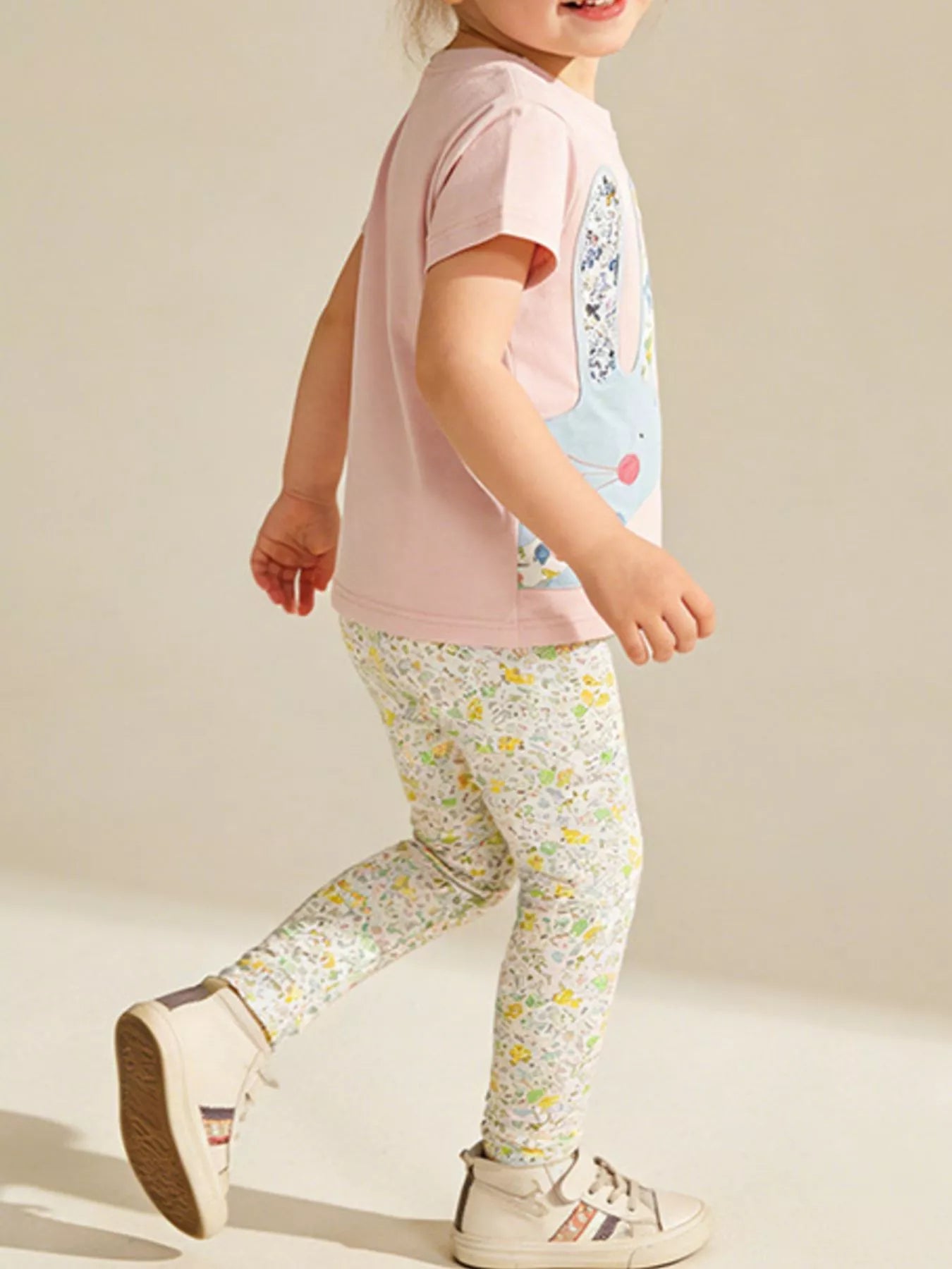 Children's Floral Bunny Top & Pants Set