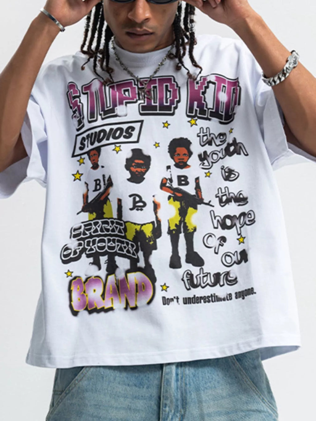 Men's Graphic Round Neck Short Sleeve T-Shirt
