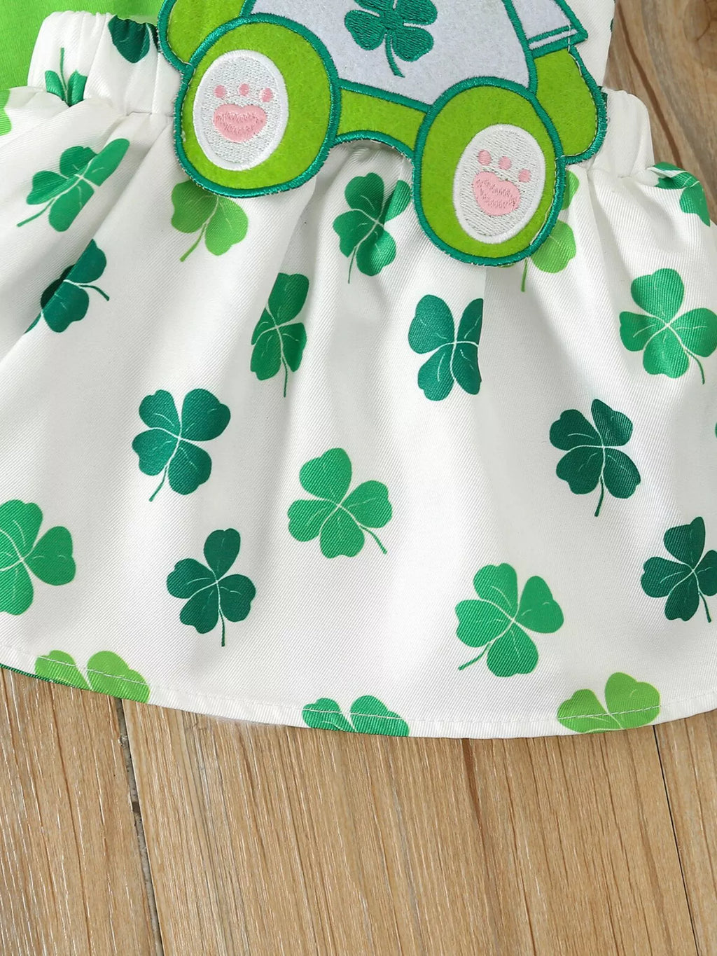 Children's Ruffled Long Sleeve Bodysuit and Overall Dress Set with Headband