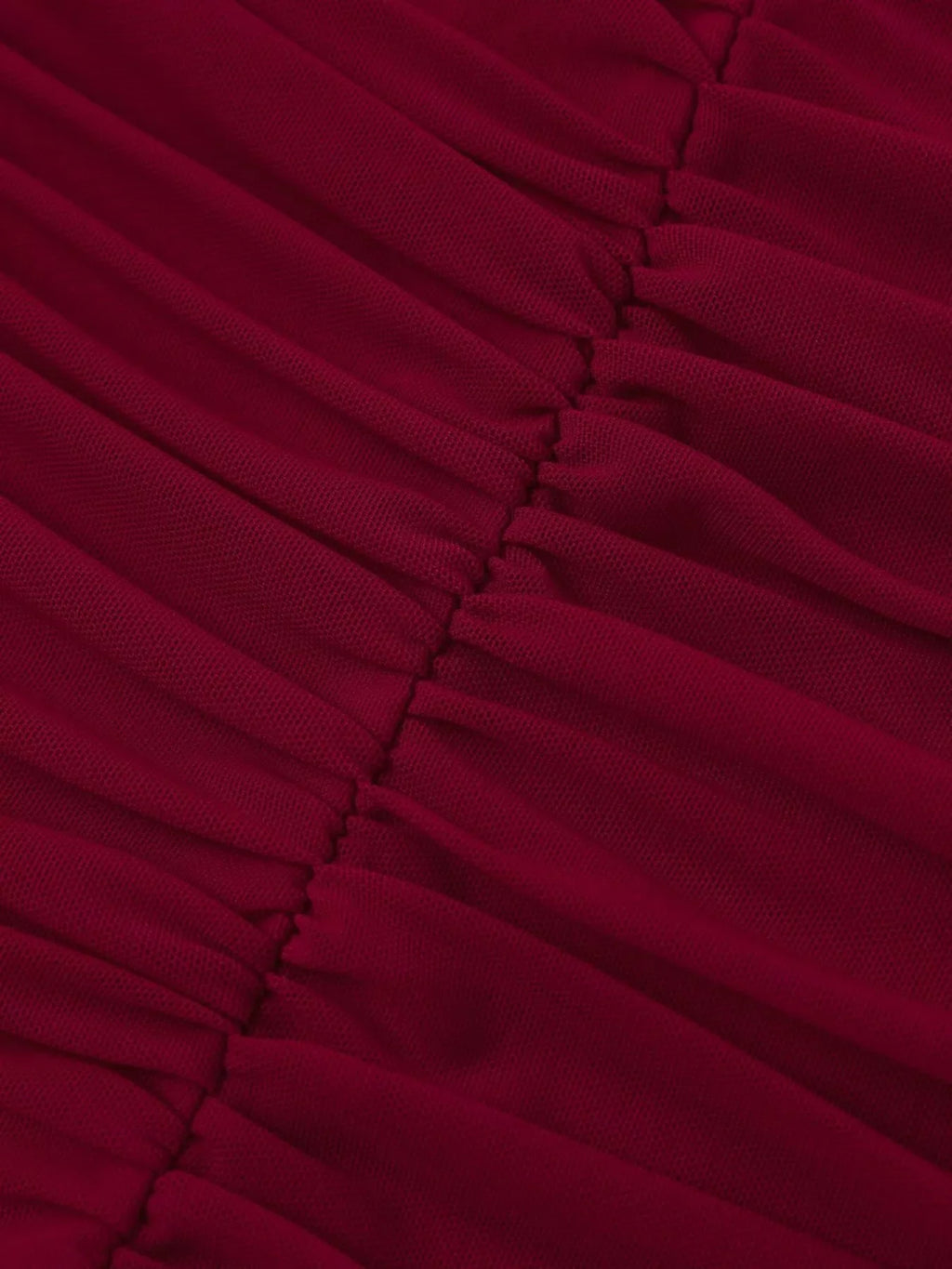 Halter Neck Ruched Slit Maxi Dress