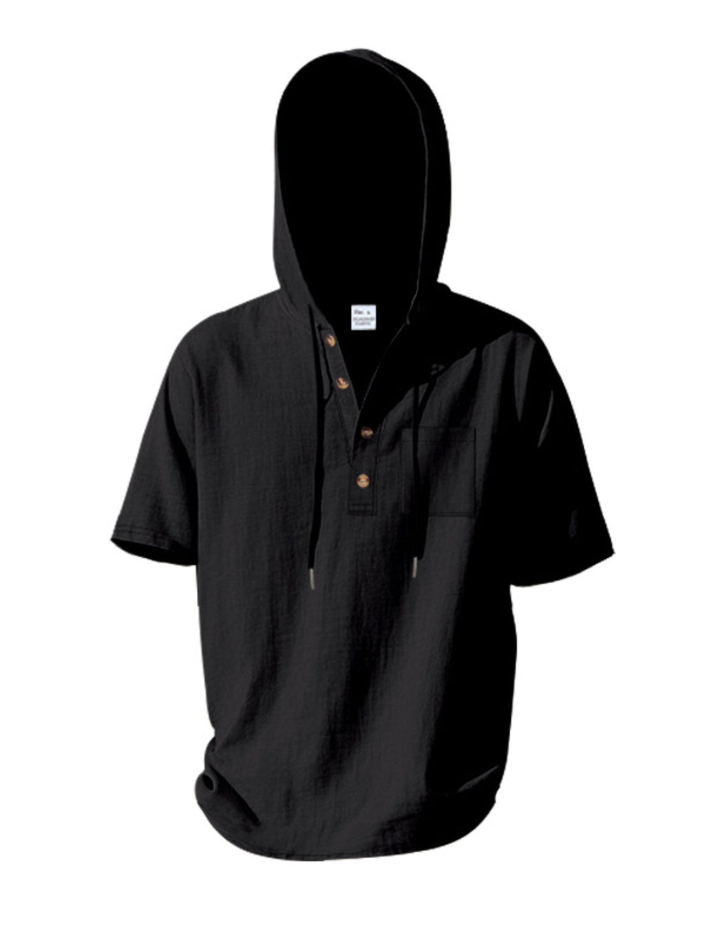 Men's Full Size Casual Short Sleeve Hooded Shirt Plus Size