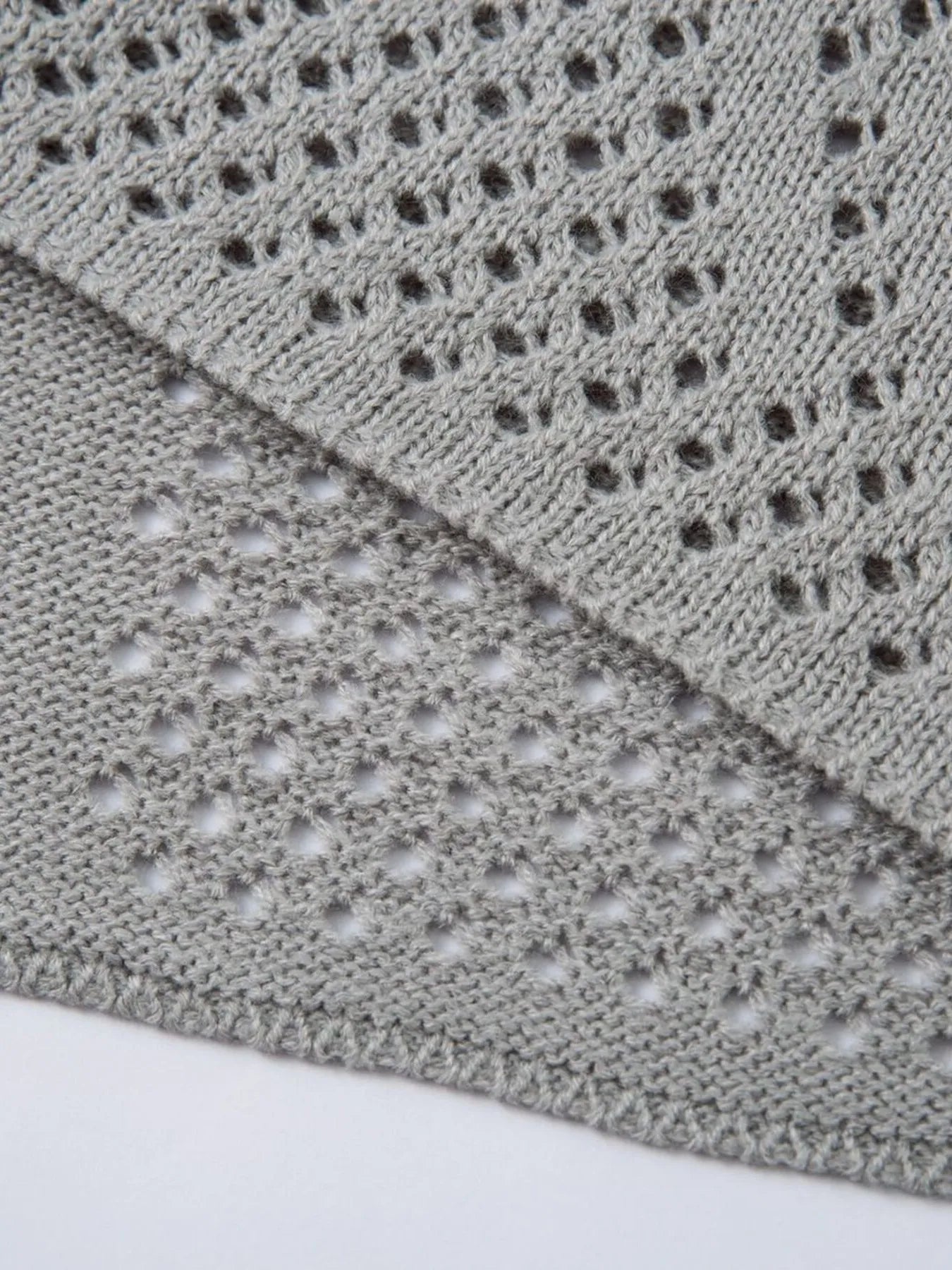 Men's Openwork Button Detail Knit Henley T-Shirt