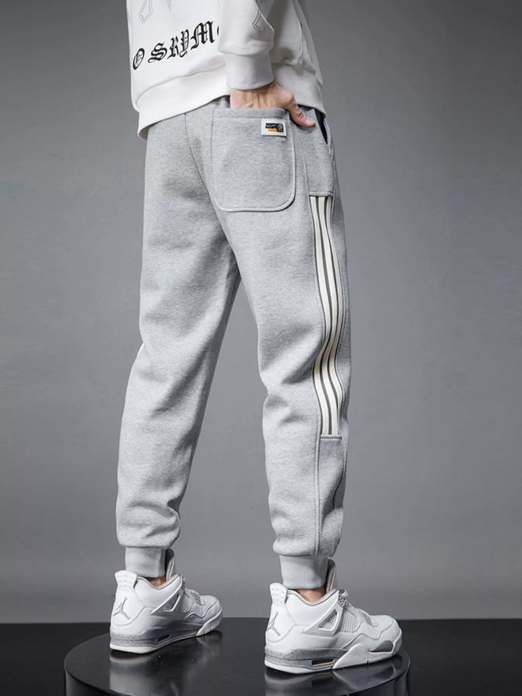 Men's Side Striped Drawstring Joggers