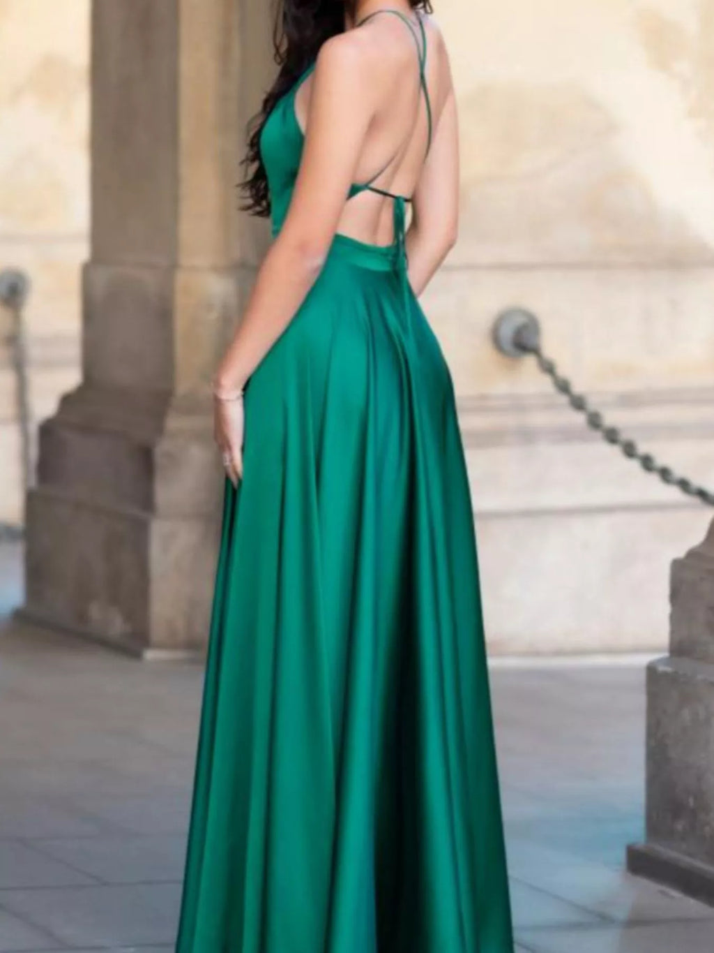 Halter Neck Slit Maxi Dress