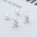 925 Sterling Silver Bear Stud Earrings