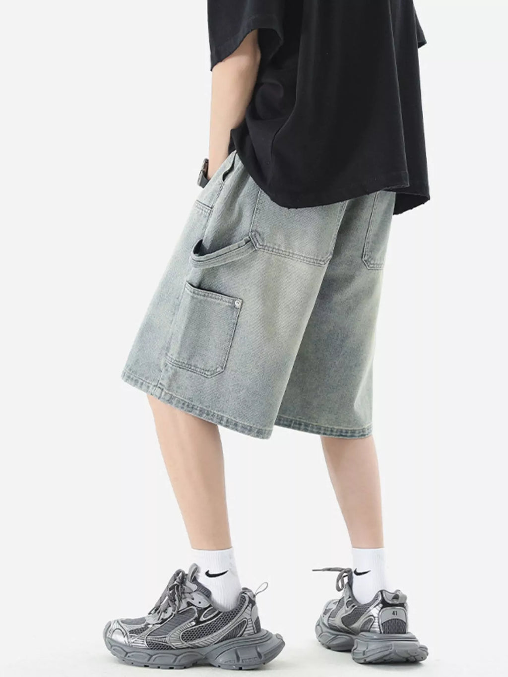 Men's Vintage Wash Denim Shorts