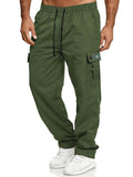 Men's Full Size Cargo Pants with Drawstring Waist Plus Size