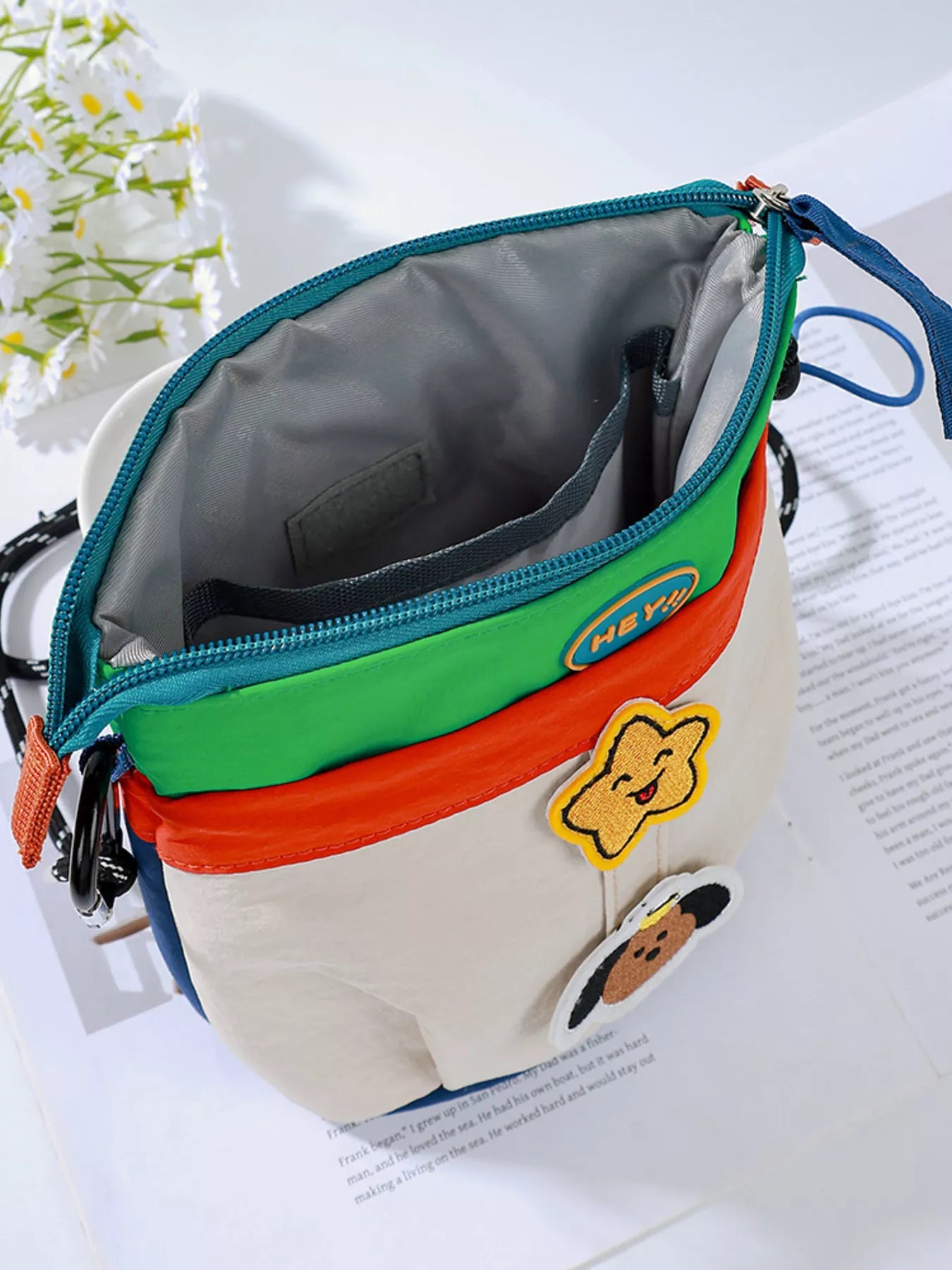 Waterproof Contrast Cartoon Crossbody Bag