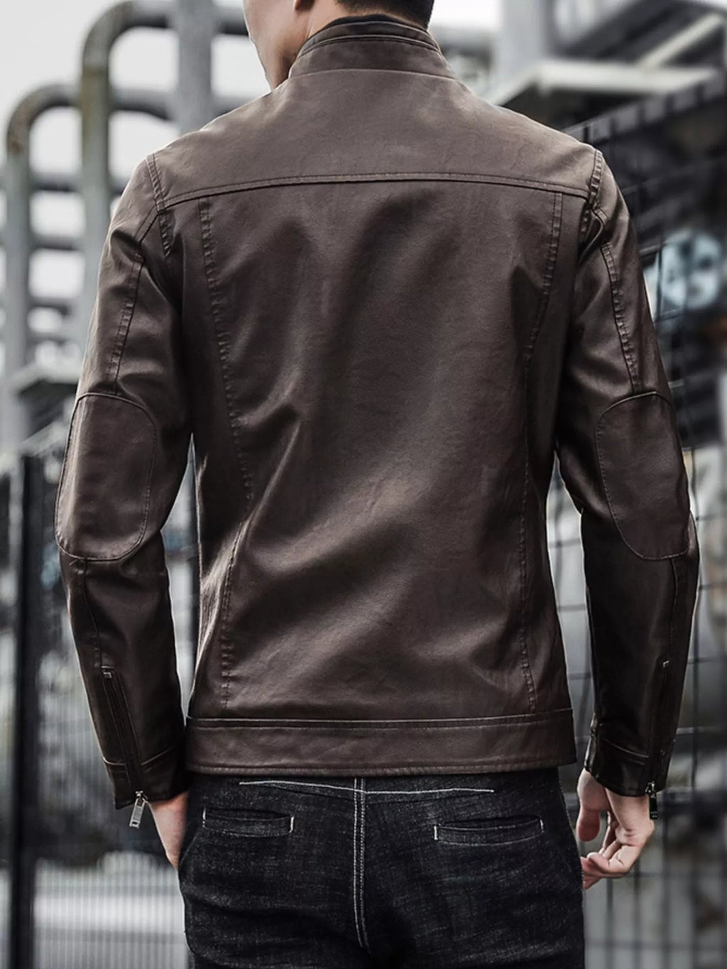 Men's Plus Size Zip Up Long Sleeve Jacket