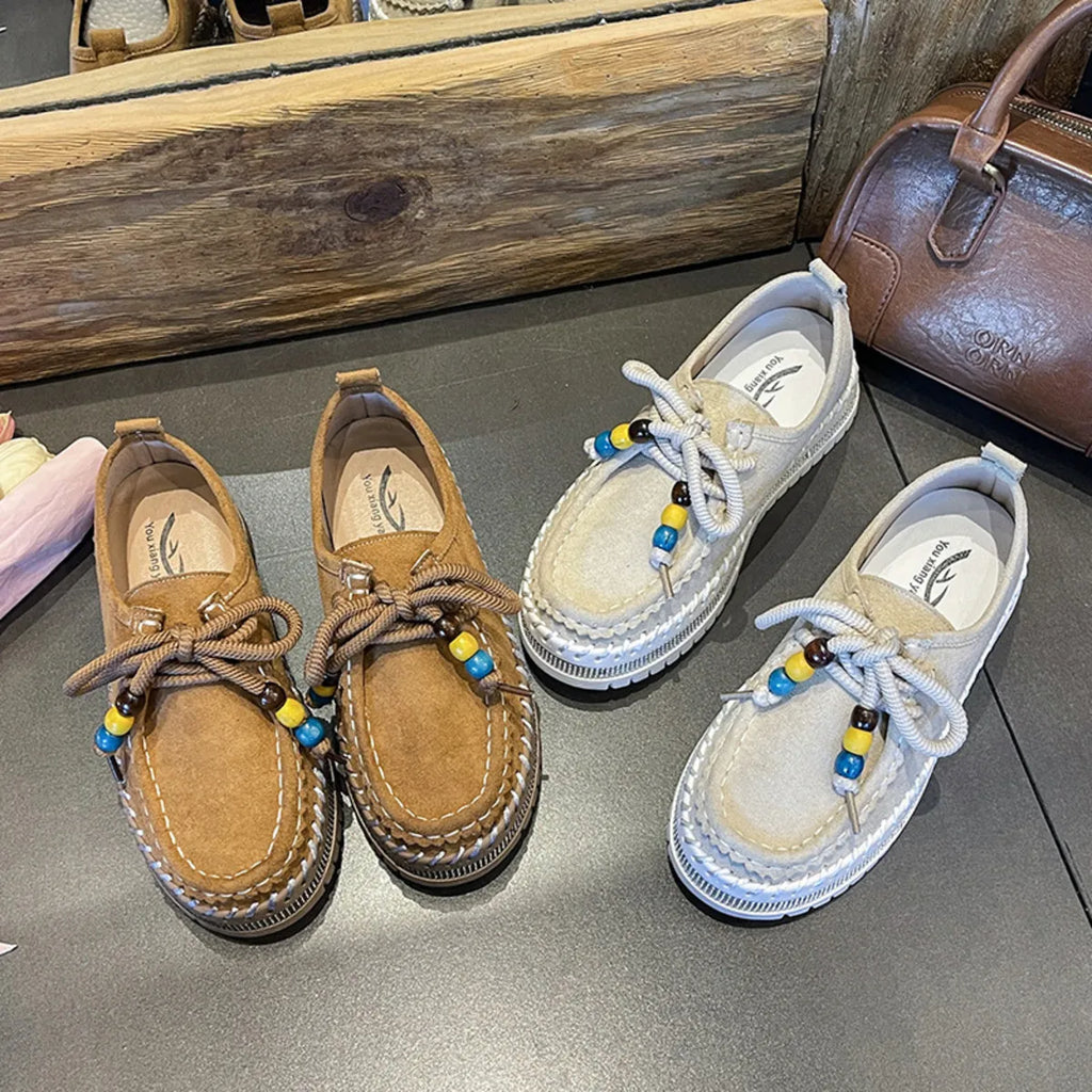 Round Toe Platform Loafers