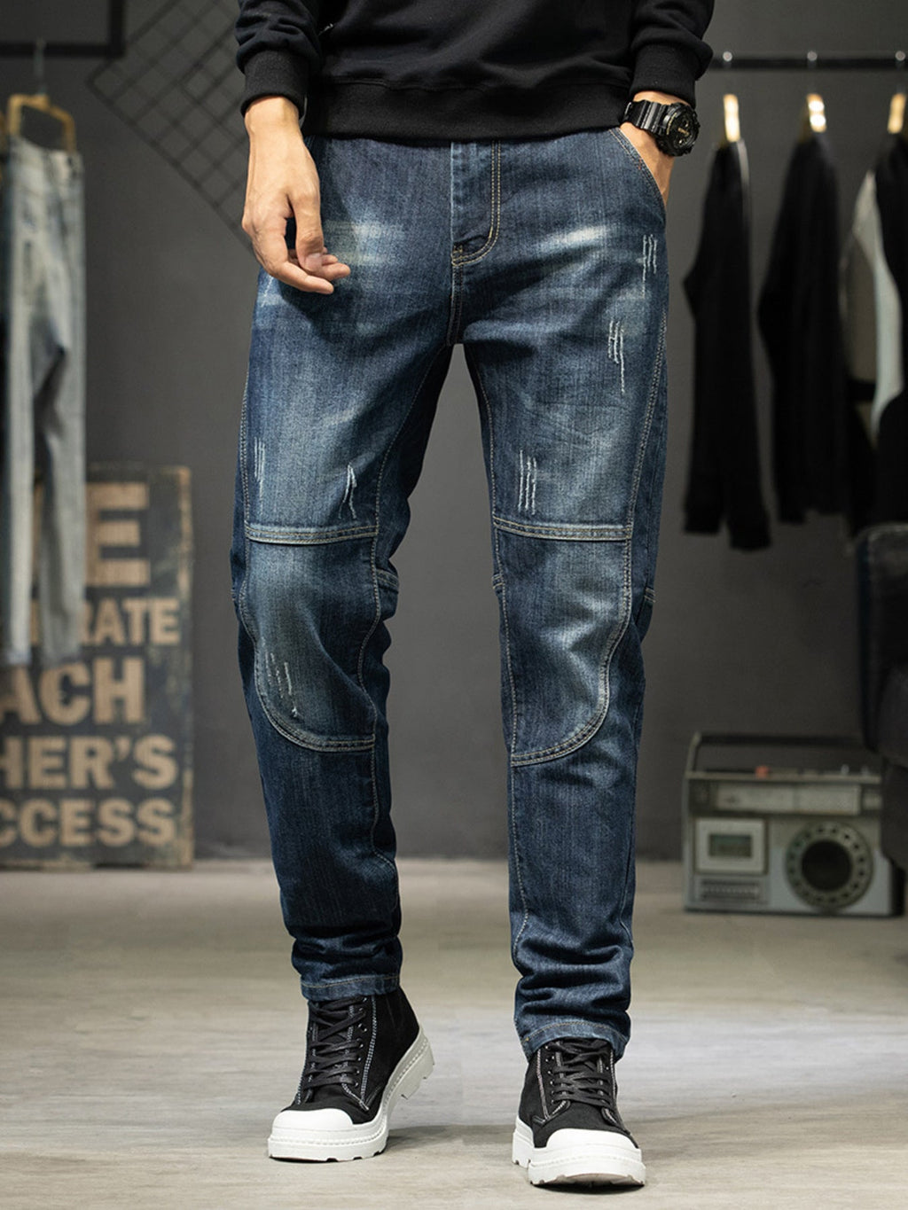 Men's Pocketed Slim Fit Jeans