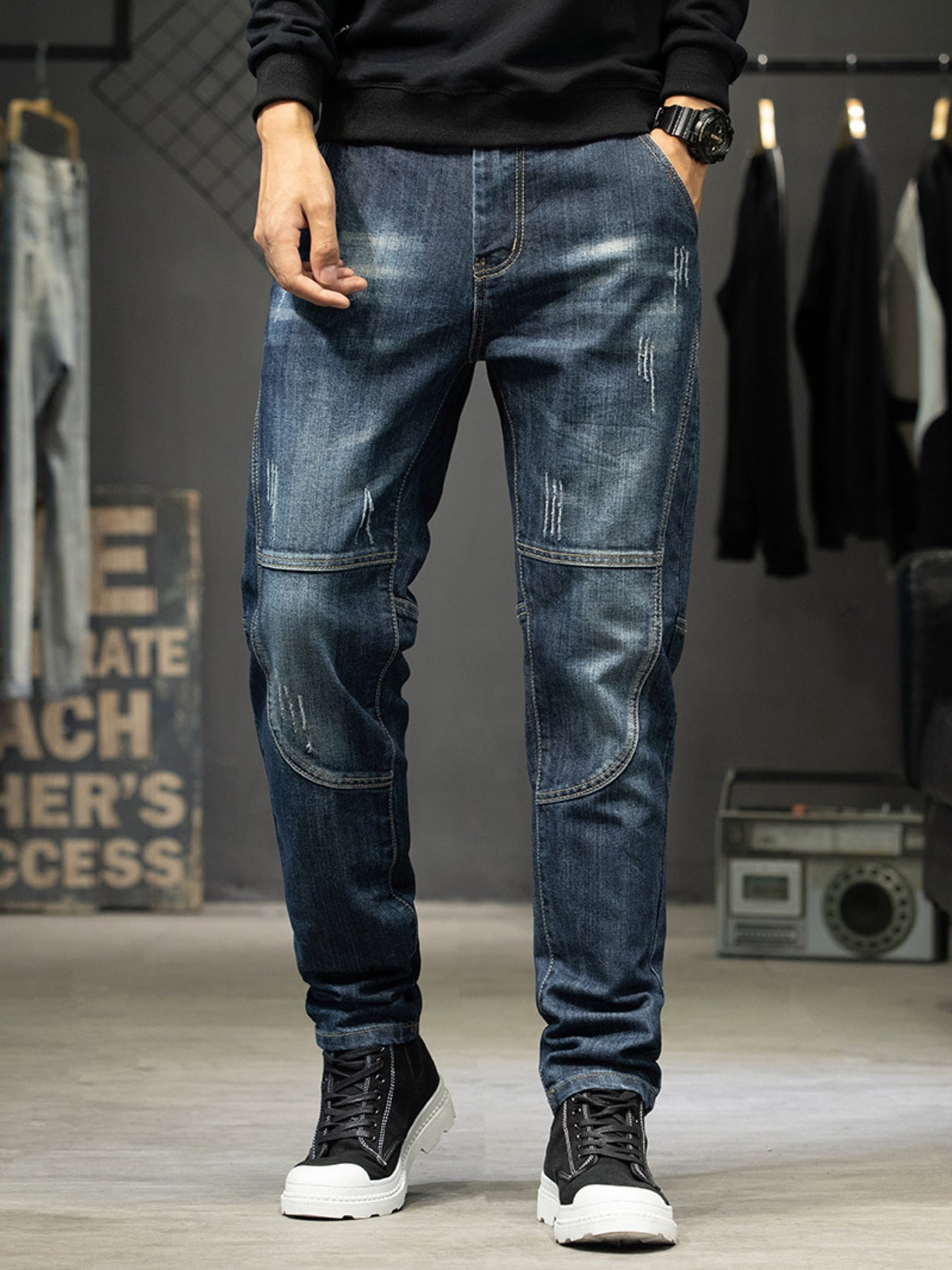Men's Pocketed Slim Fit Jeans
