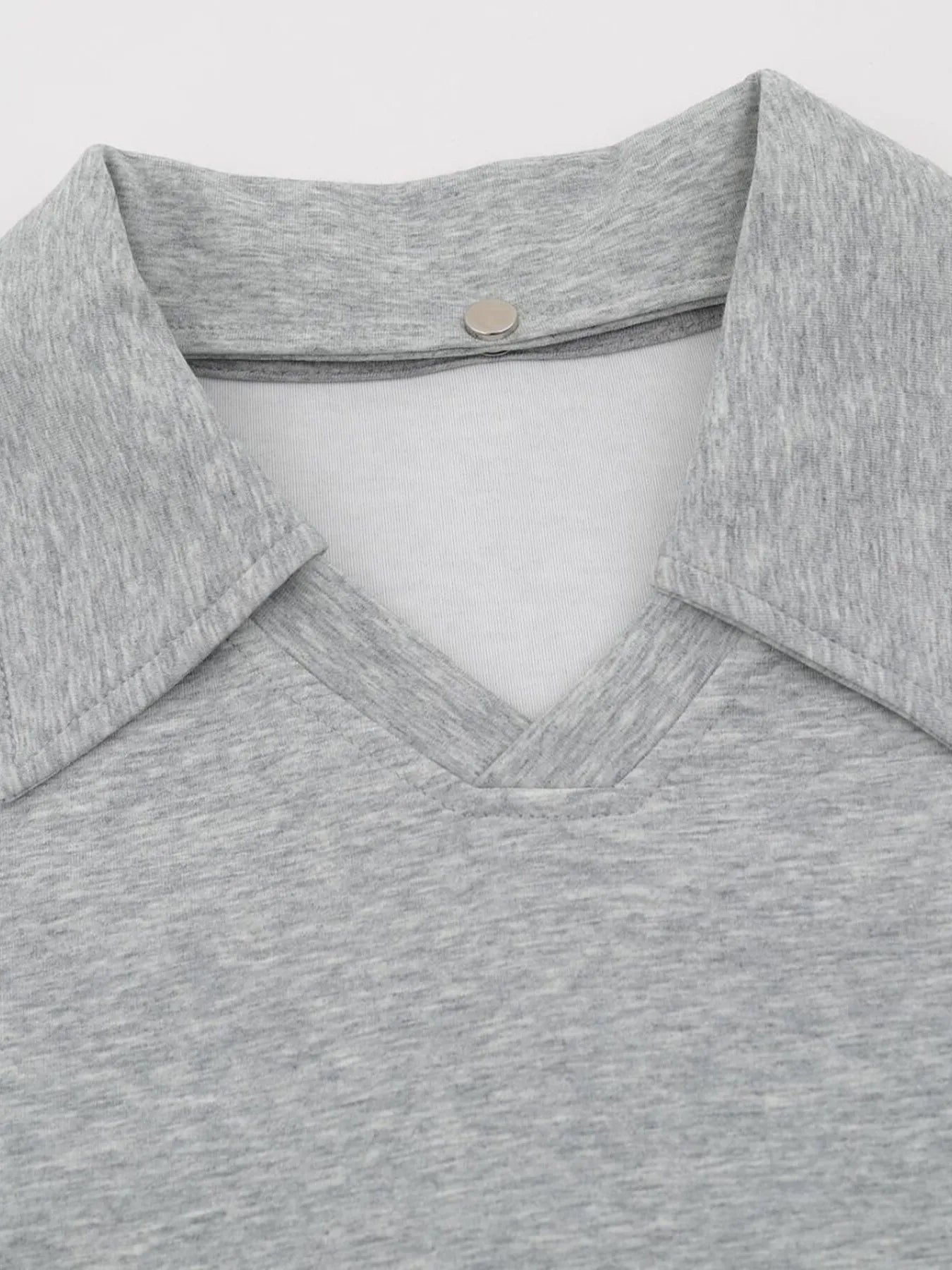 Men's Detachable Collar Short Sleeve Top