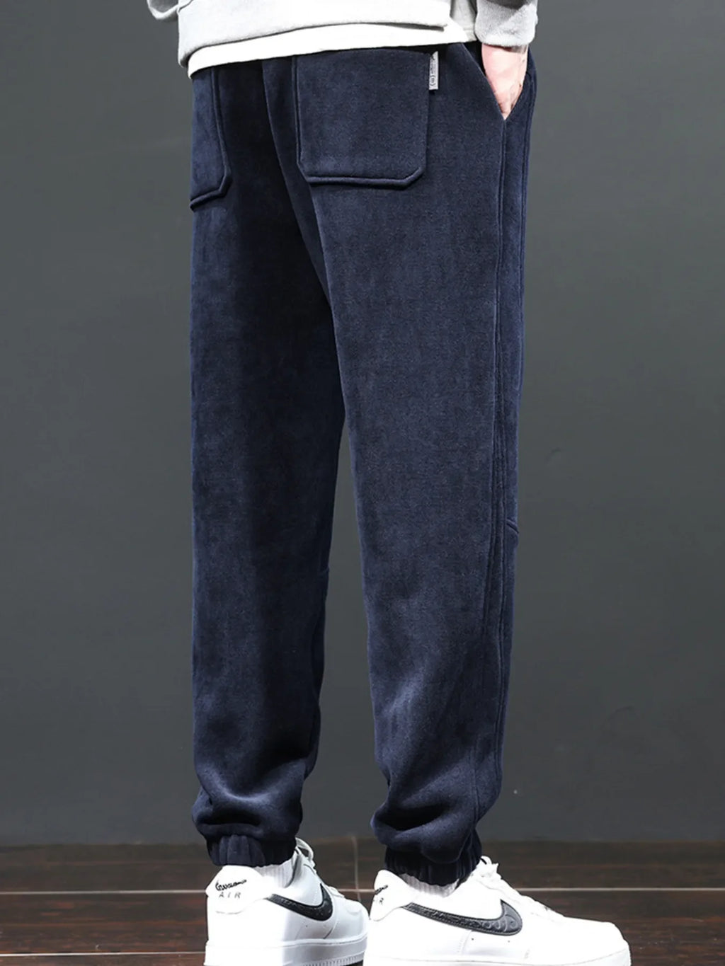 Men's Plus Size Drawstring Corduroy Pants