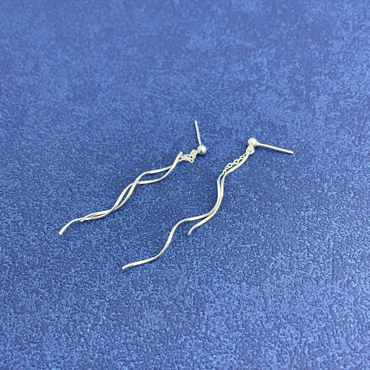 925 Sterling Silver Wave Earrings