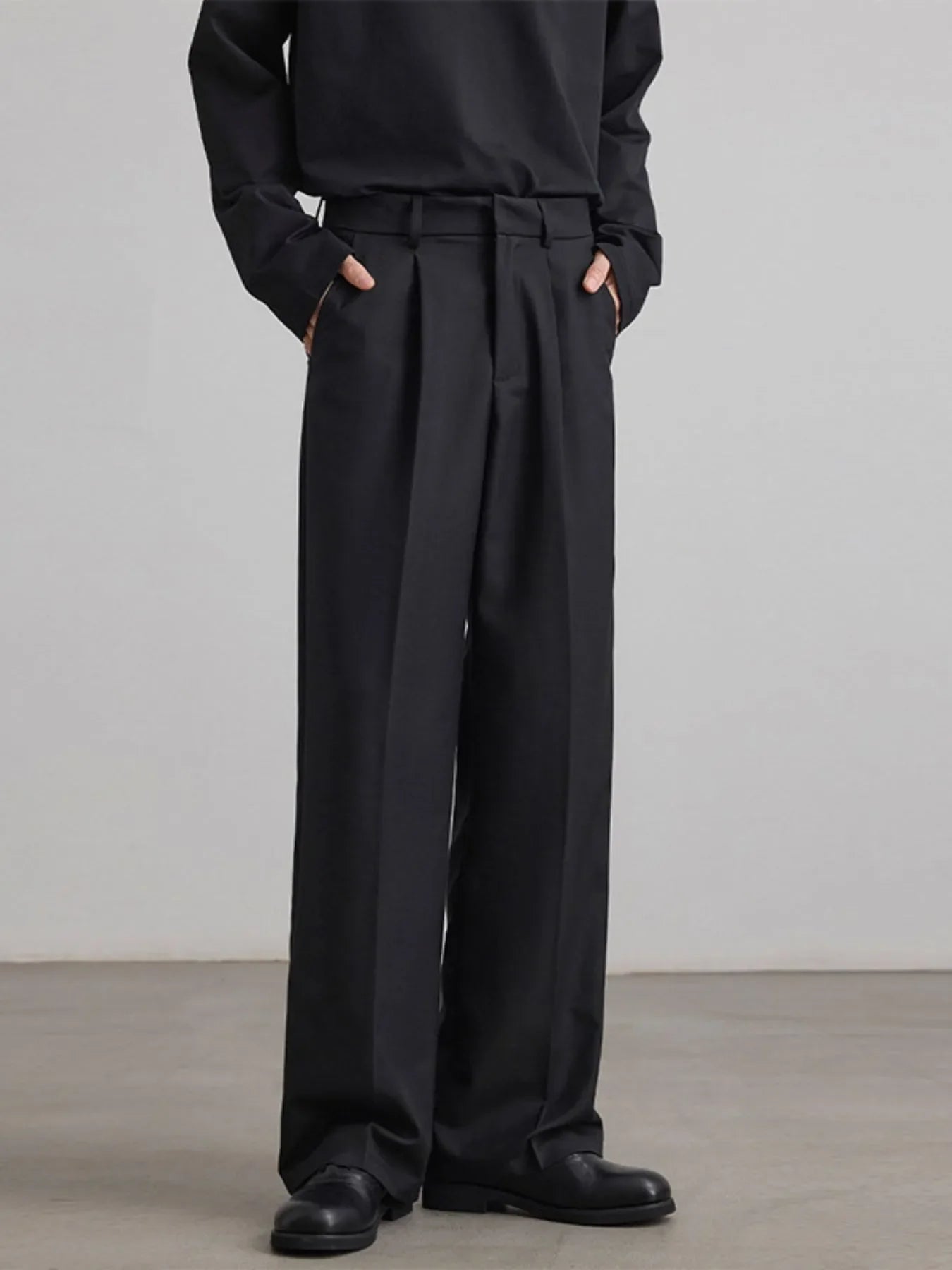Men's Wide Leg Pleated Flowy Drape Pants