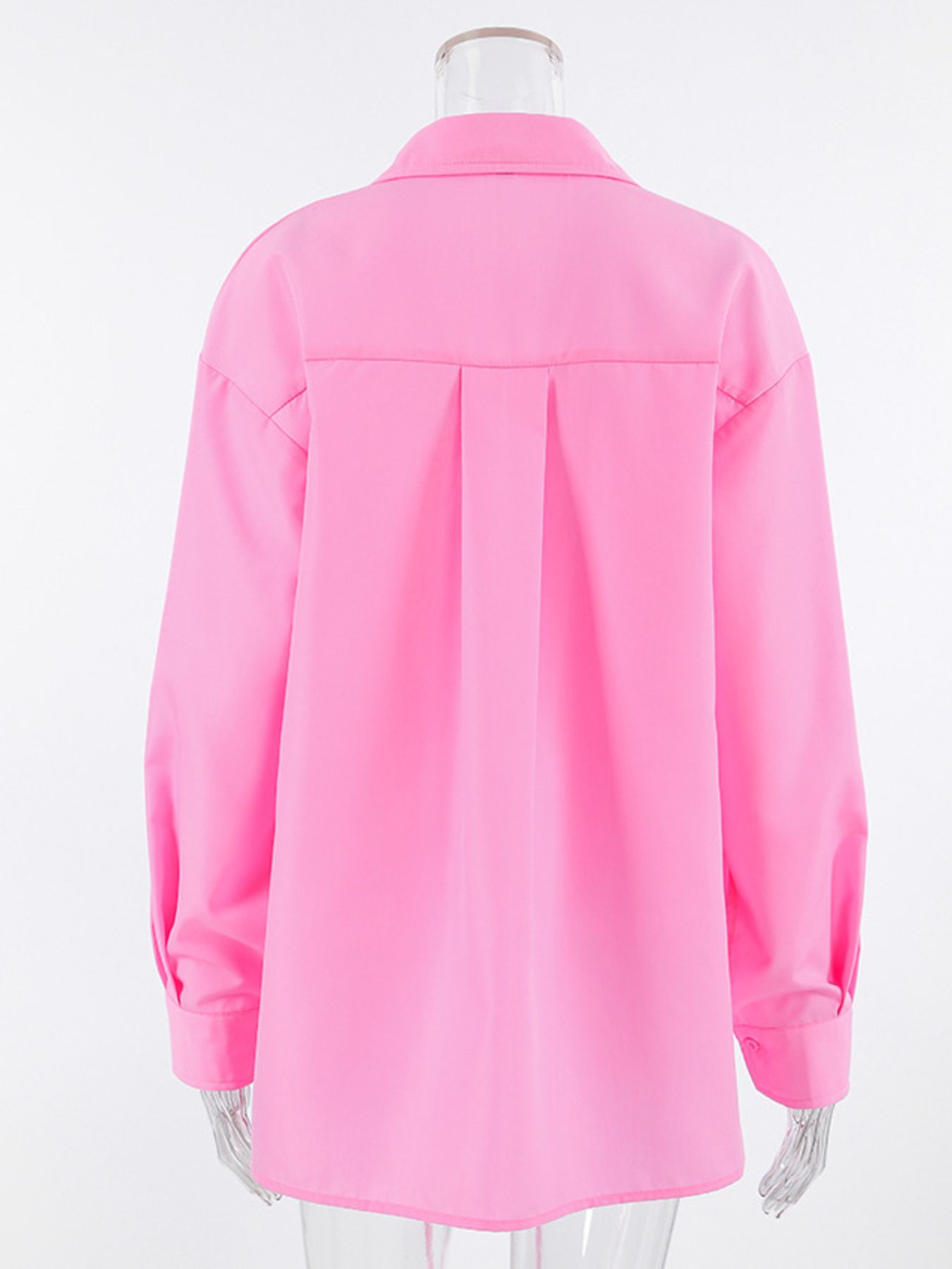 Lace-Up Front Oversized Shirt