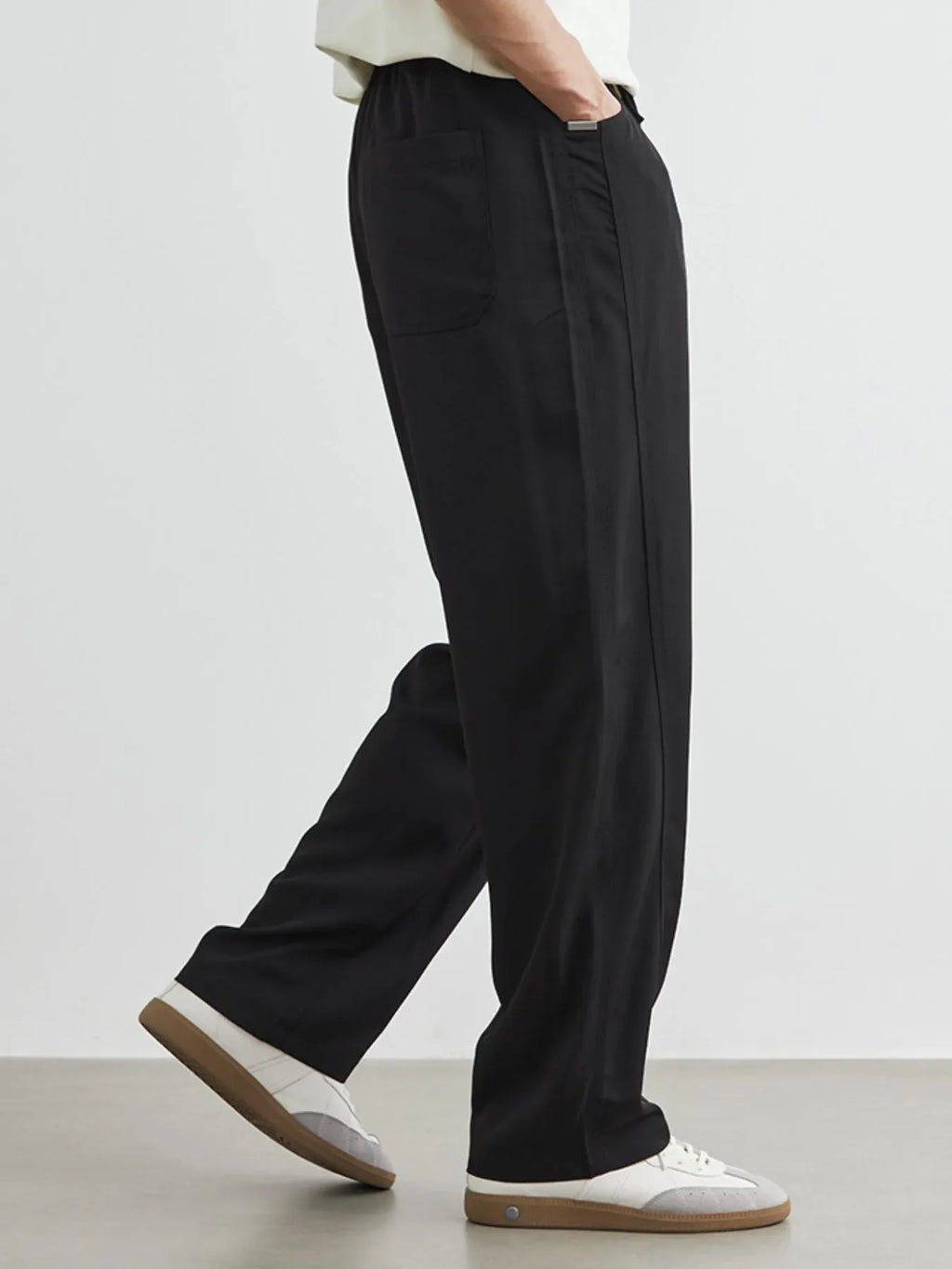 Men's Plus Size Relaxed Fit Wide Leg Casual Pants