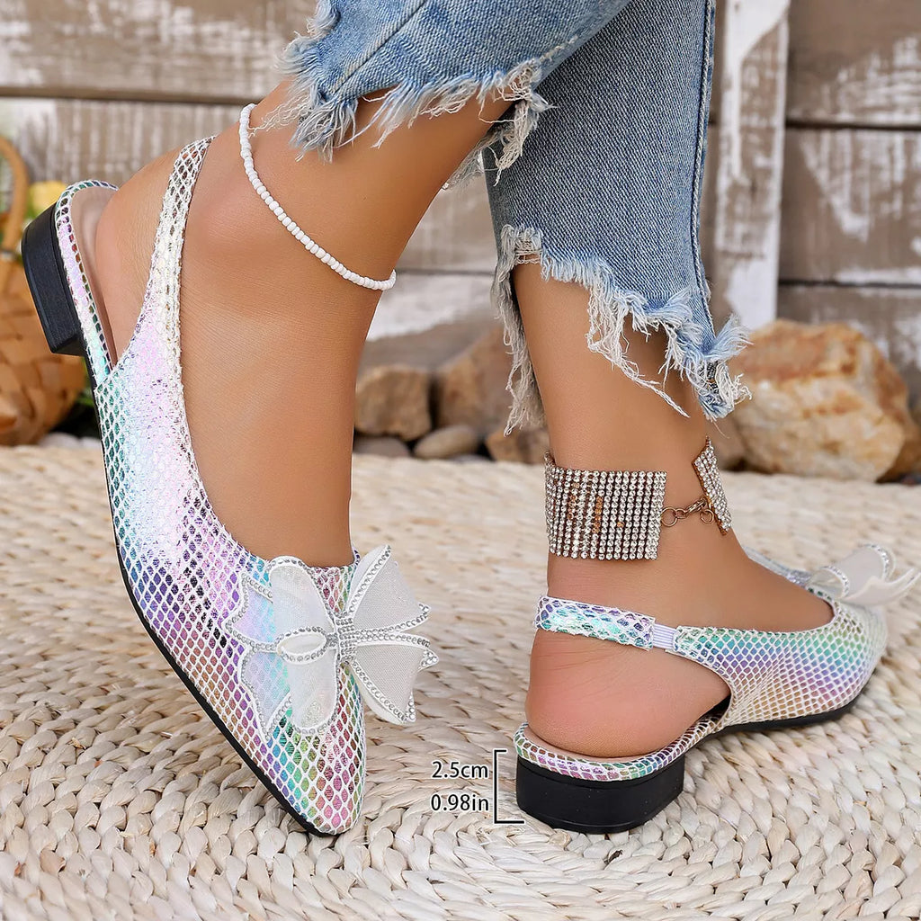 Point Toe Block Heels Sandals