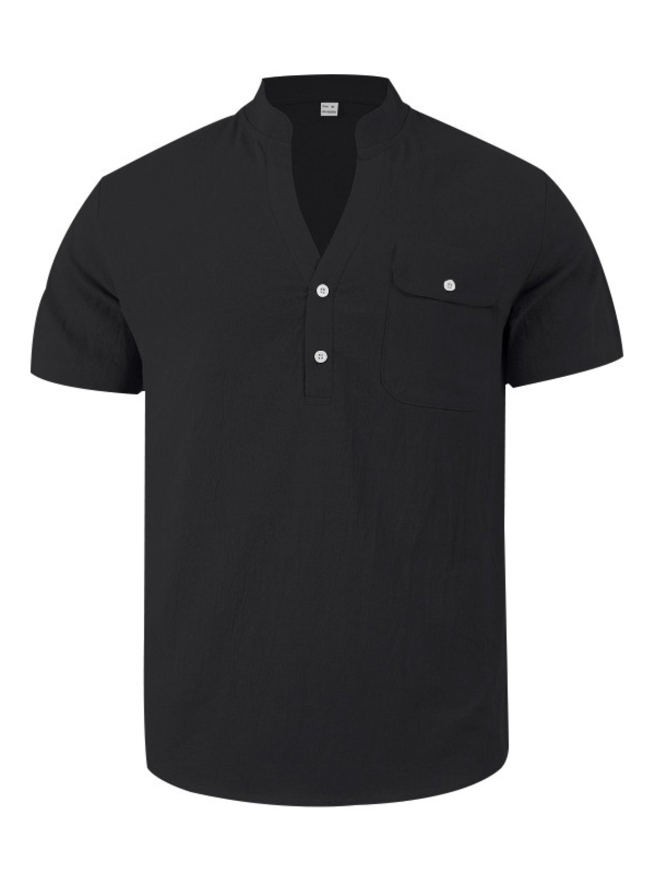 Men's Full Size Button Detail Short Sleeve Shirt Plus Size