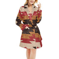 Baha Ranch Red Aztec Women's Western Bath Robe