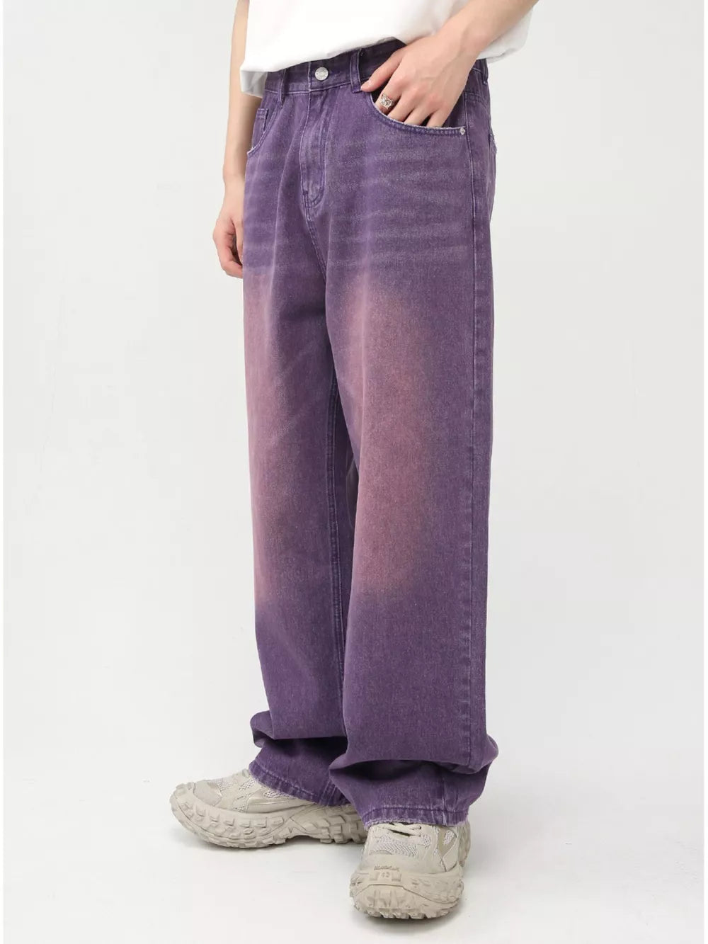 Men's Gradient Wide-Leg Jeans