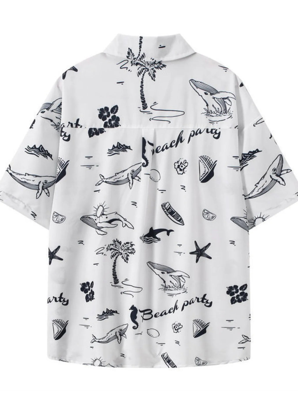 Men's Plus Size Tropical Print Short Sleeve Shirt