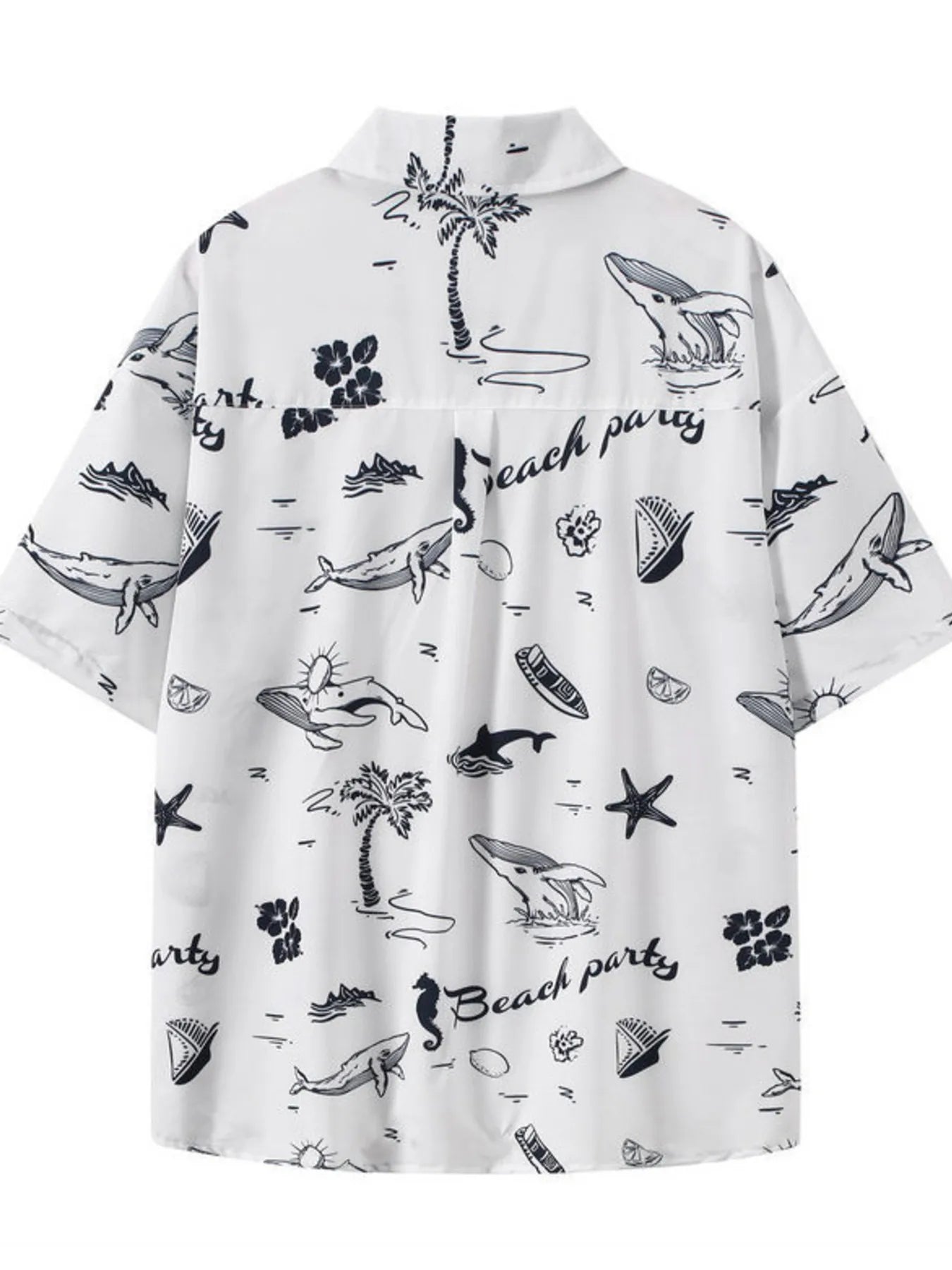 Men's Plus Size Tropical Print Short Sleeve Shirt
