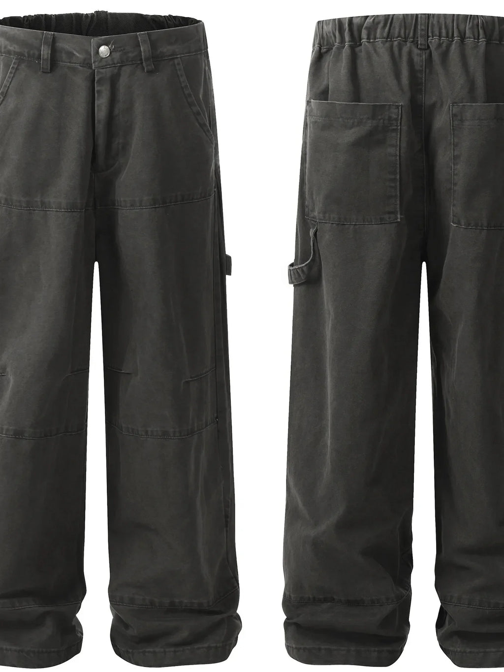 Men's Washed Wide Leg Jeans