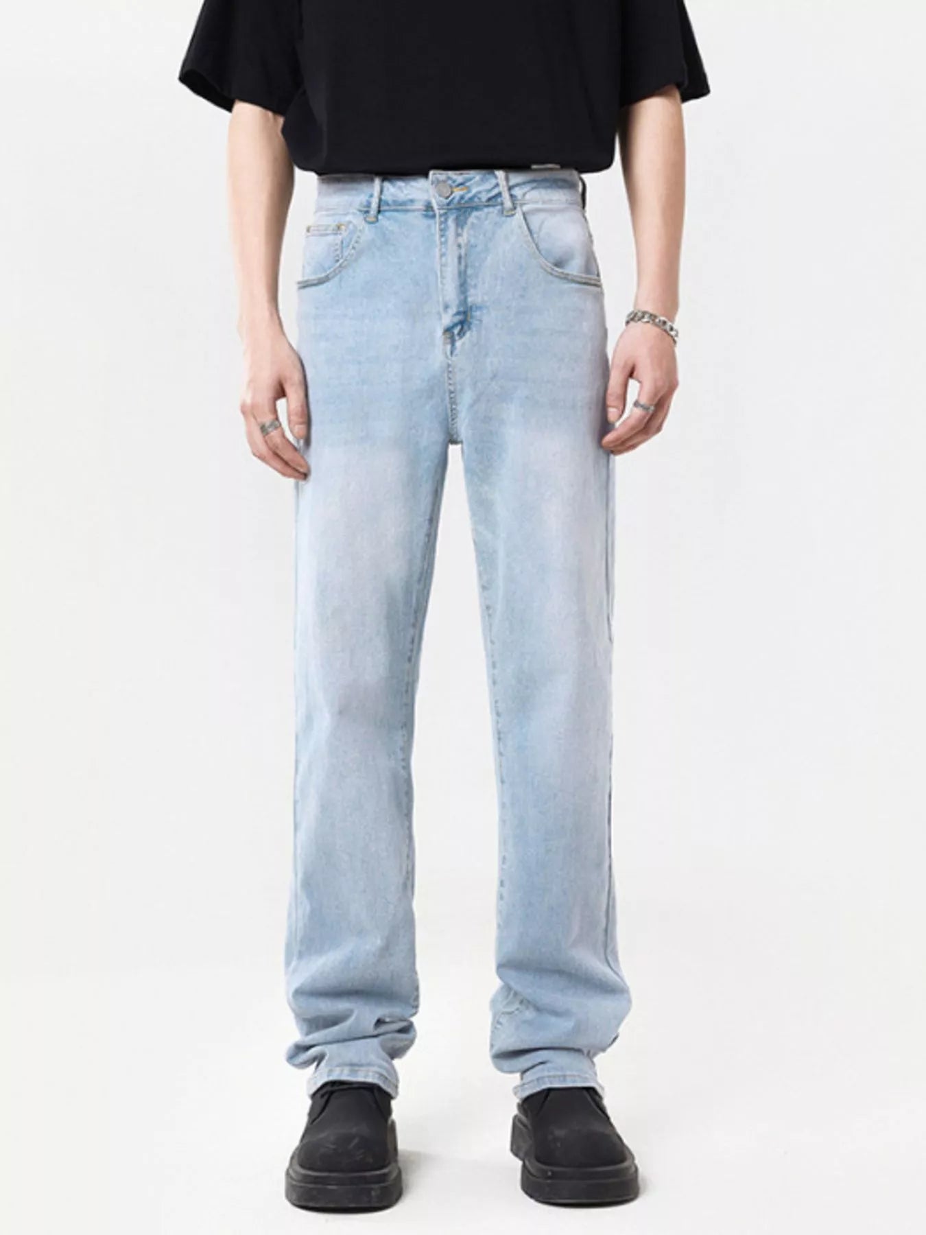 Men's Full Size Wide Leg Jeans Plus Size