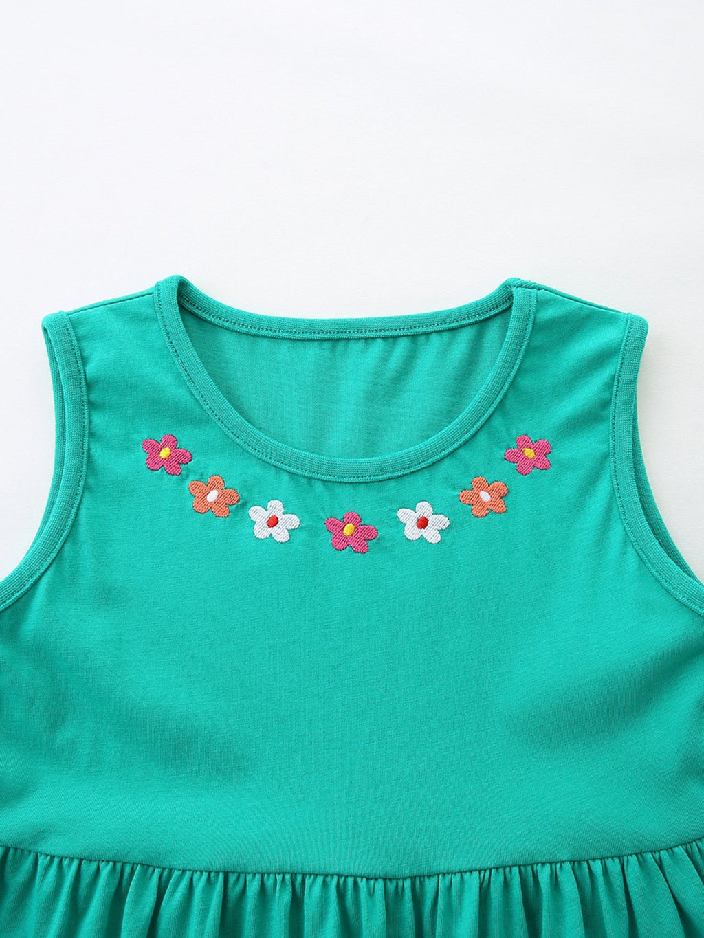 Children's Sleeveless Embroidered Casual Dress